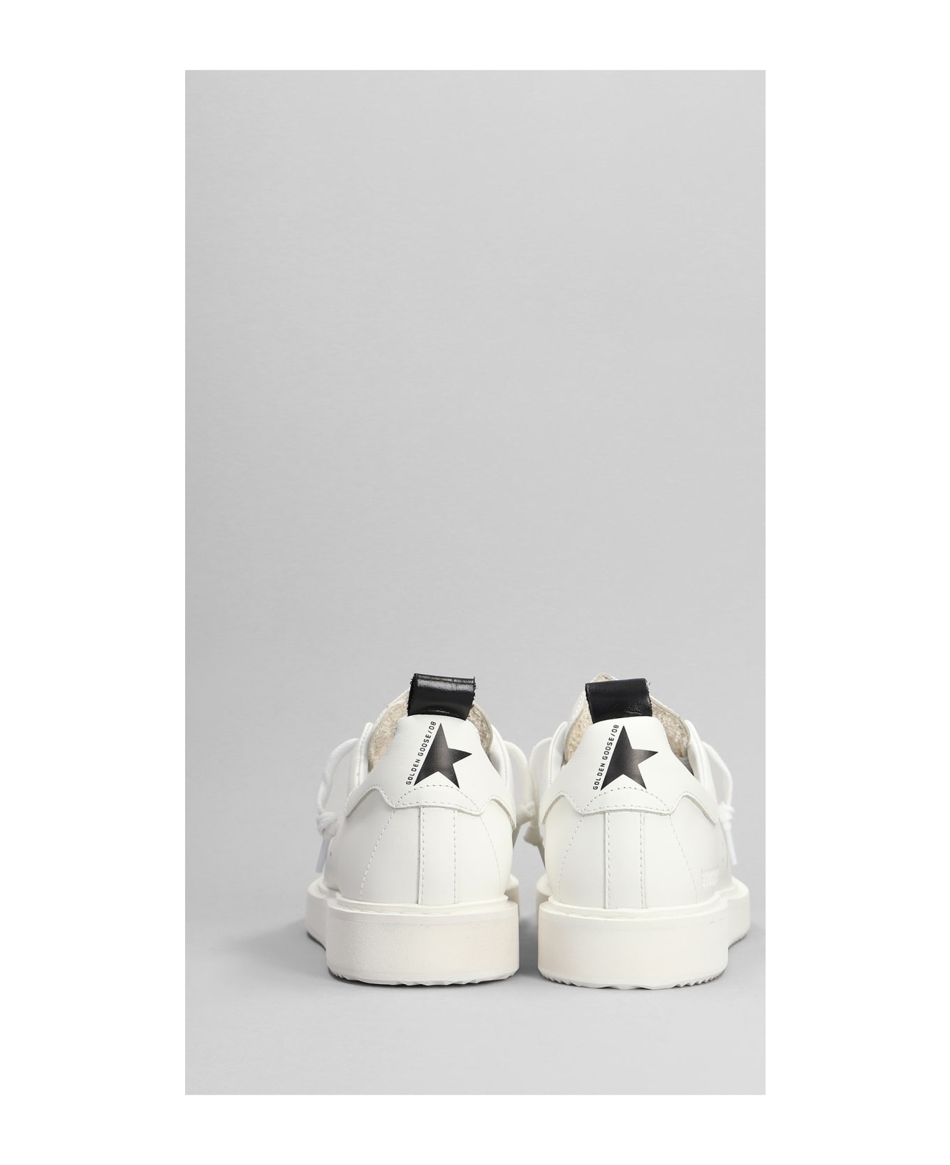 Golden Goose Starter Sneakers In White Leather - white