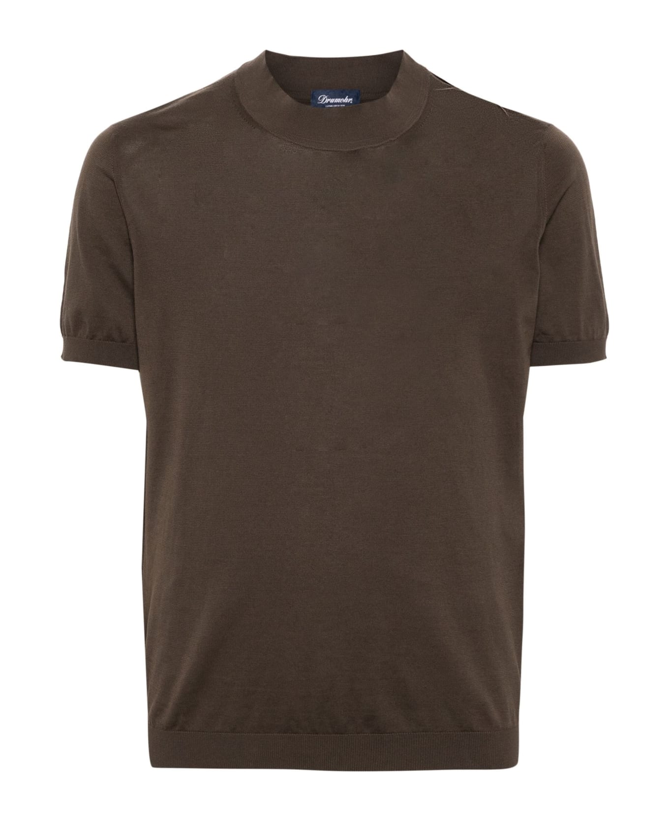 Drumohr Brown Cotton T-shirt - Brown