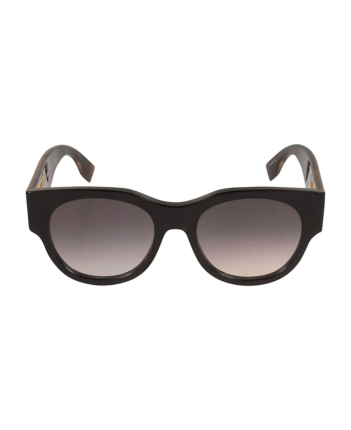 Fendi Round Wayfarer Sunglasses - 01B - Black