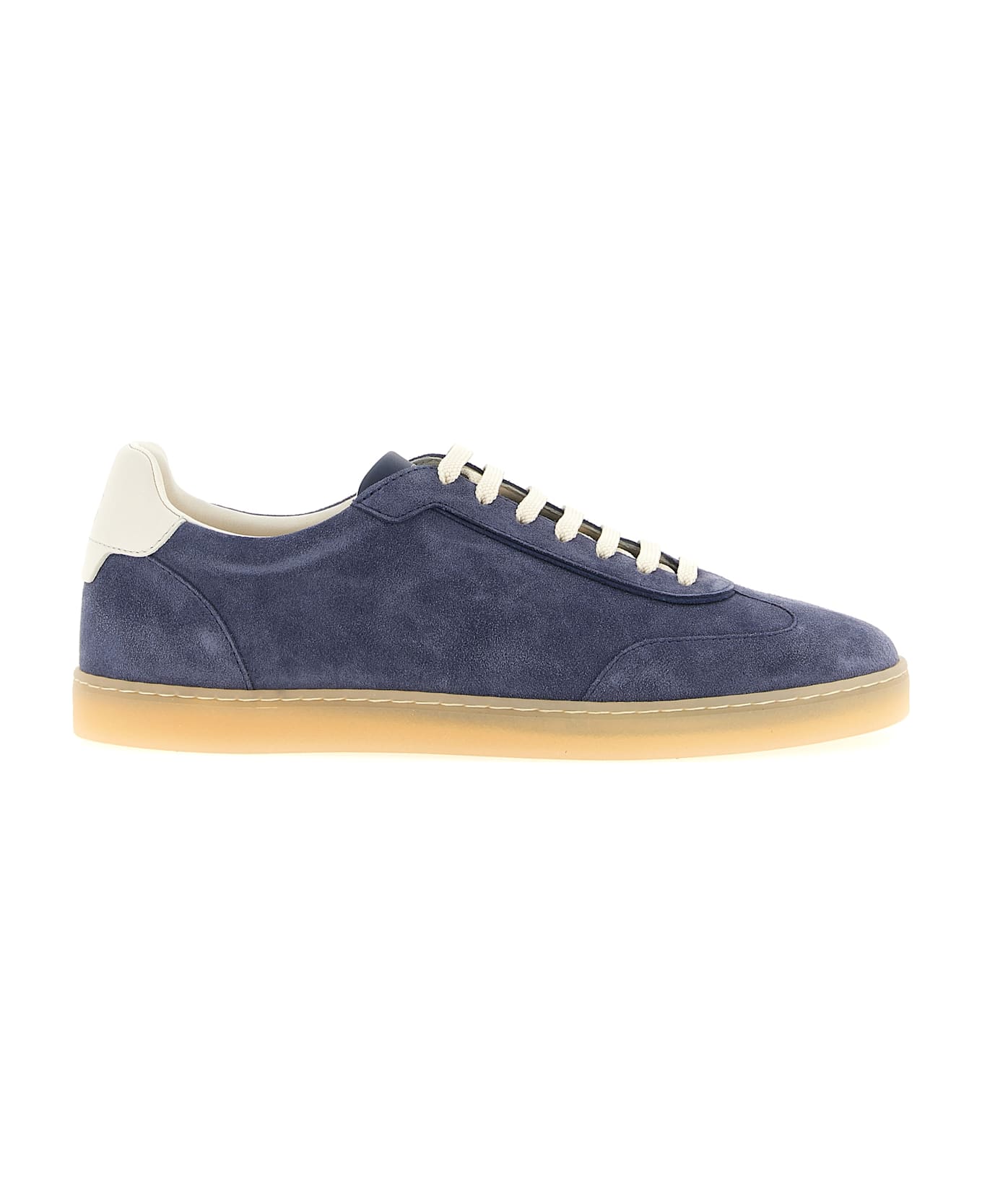 Brunello Cucinelli Washed Suede Sneakers - Blue