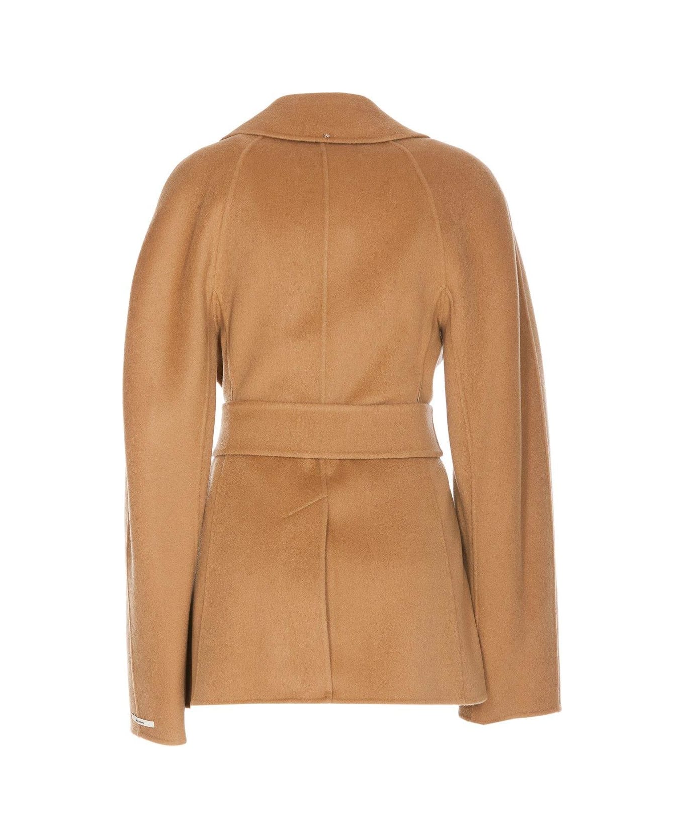 SportMax Double-breasted Belted Coat - Beige
