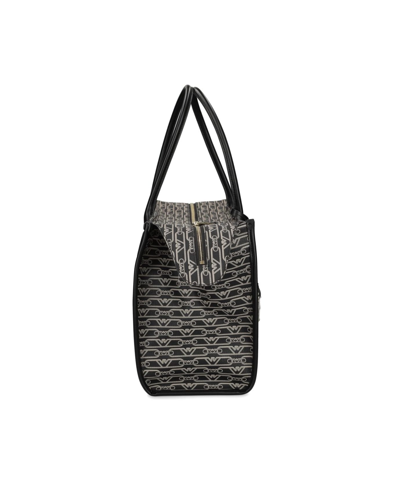 Emporio Armani Shopping Bag - Black Ecru