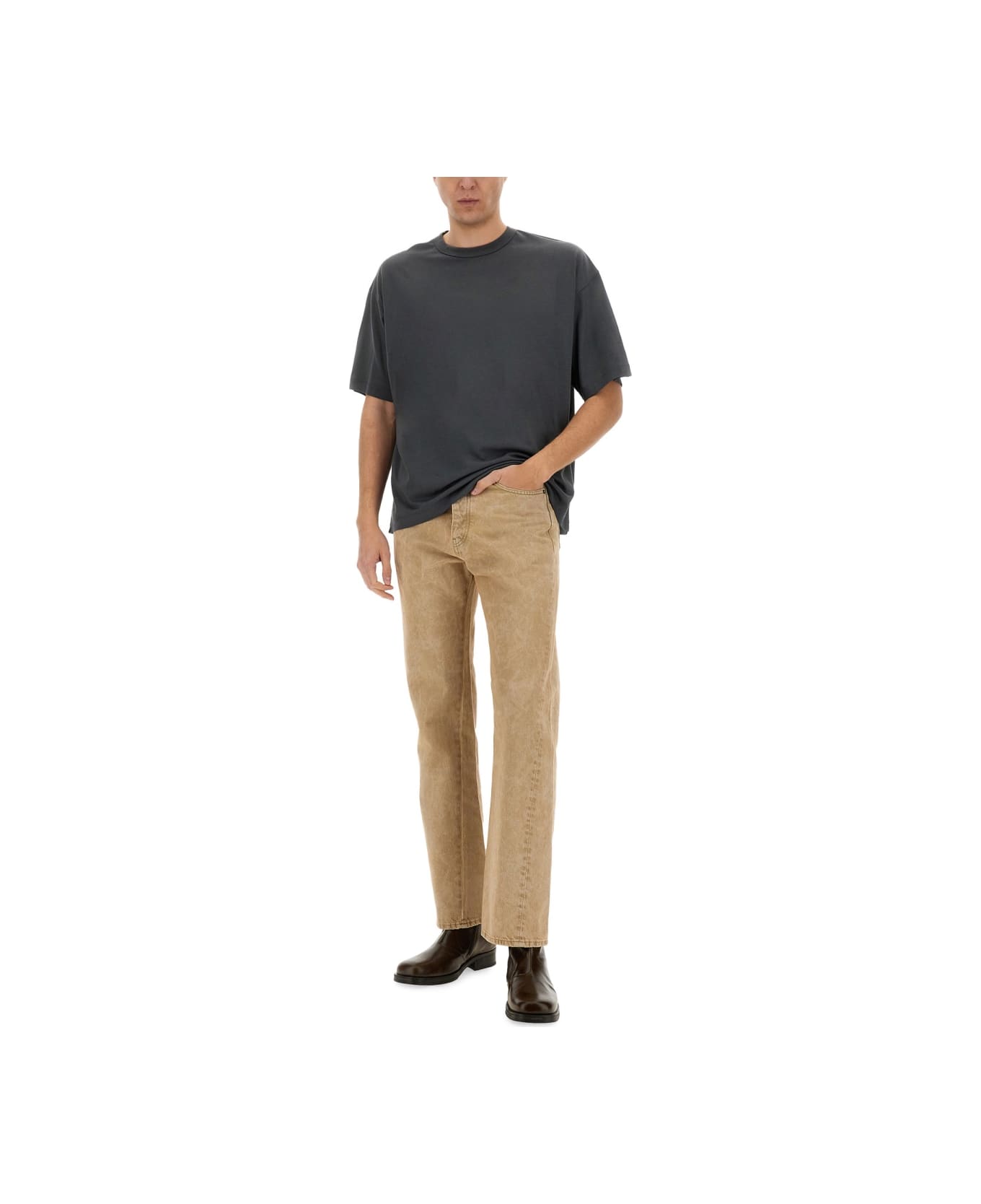 Sunflower Straight Twist Jeans - BEIGE