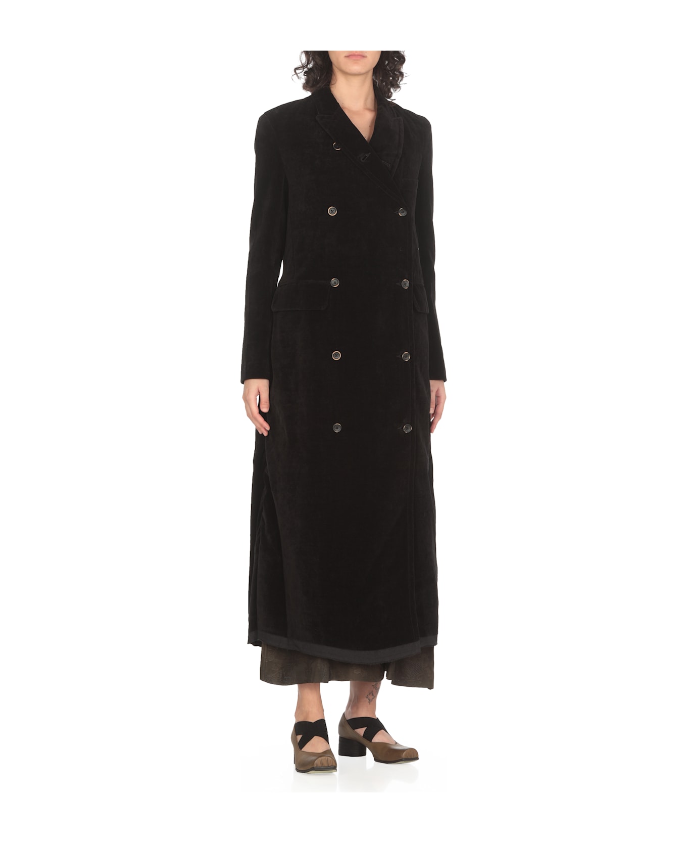 Uma Wang Cigna Coat - BLACK