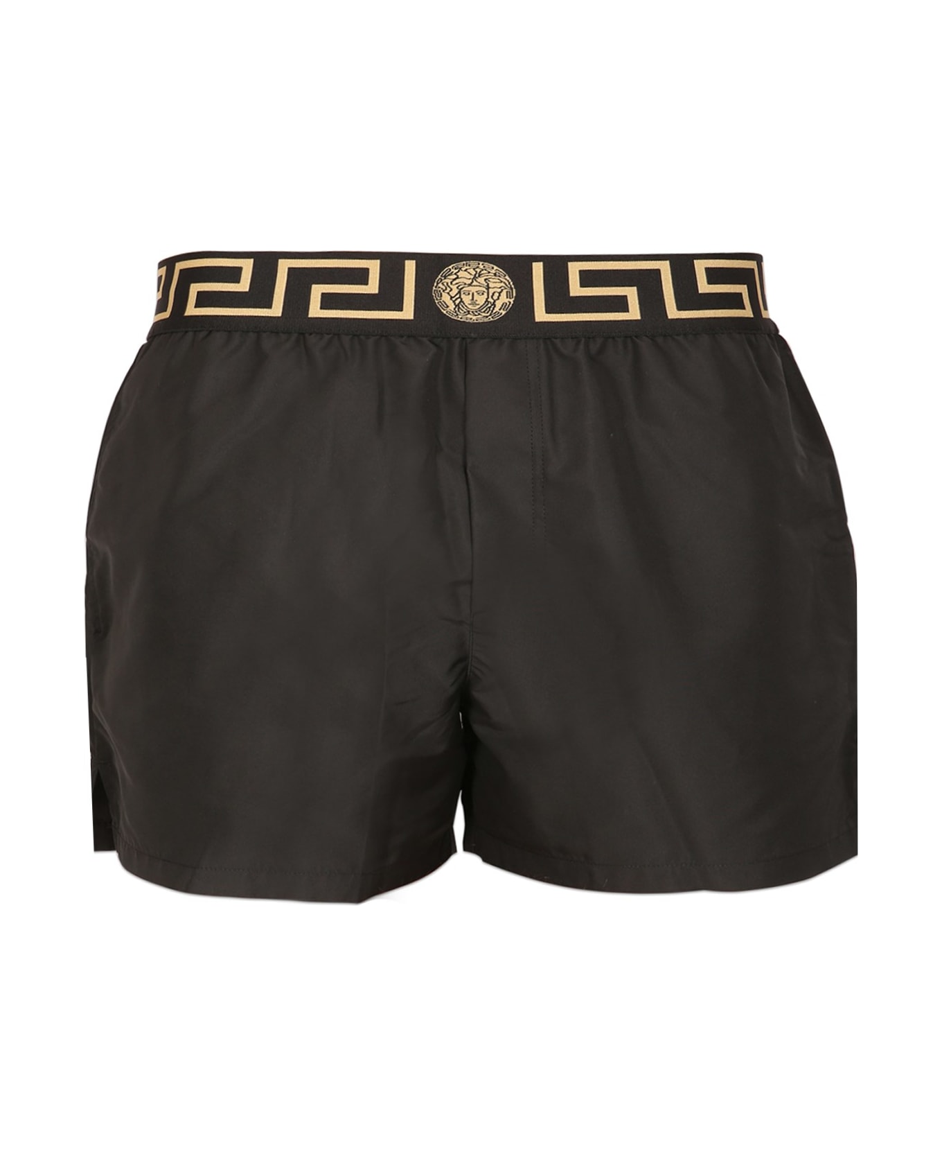 Versace Short Swimsuit With Greek - NERO