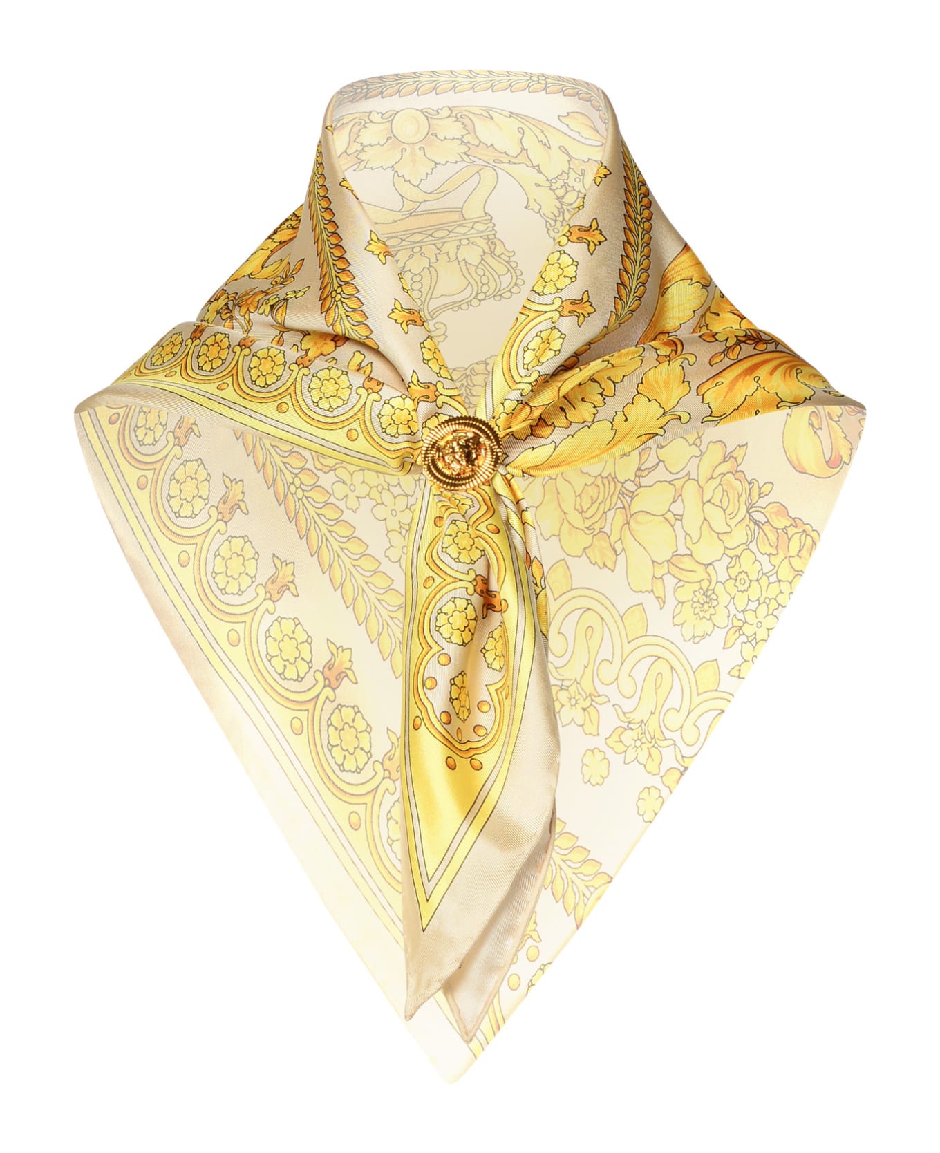 Versace Two-tone Silk Scarf - Champagne スカーフ