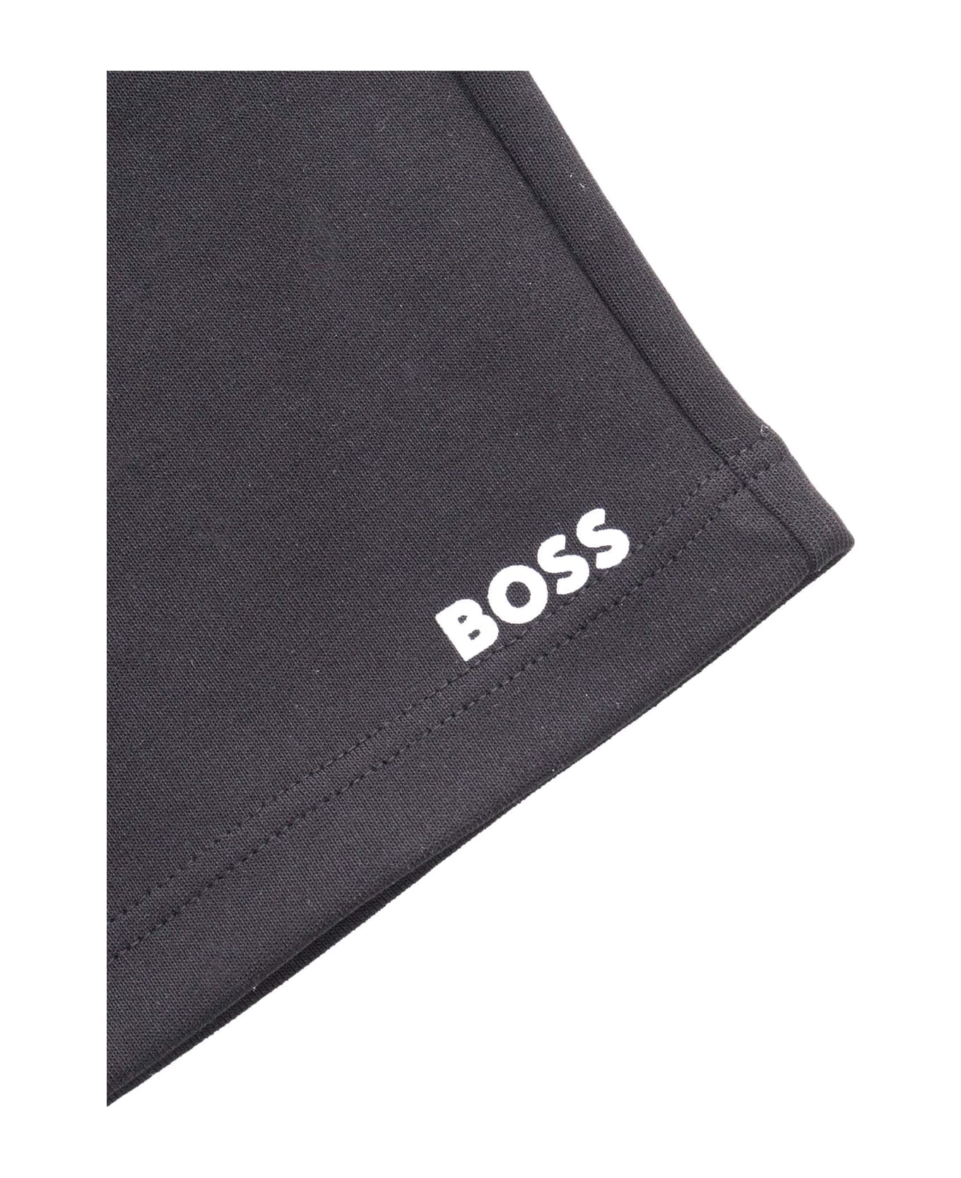 Hugo Boss Black Shorts With Logo - BLACK ボトムス