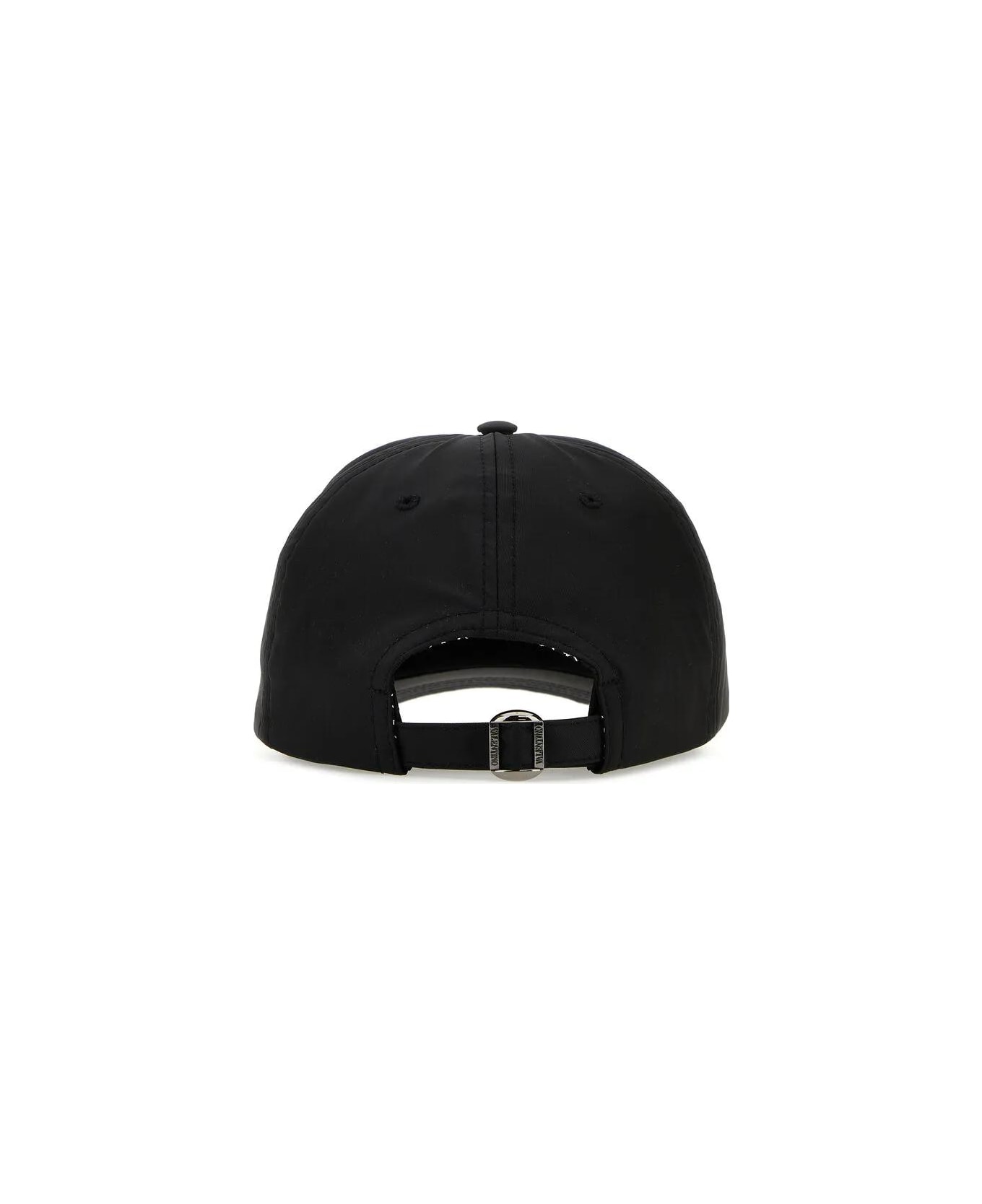 Valentino Garavani Black Polyester Blend Baseball Cap - Black