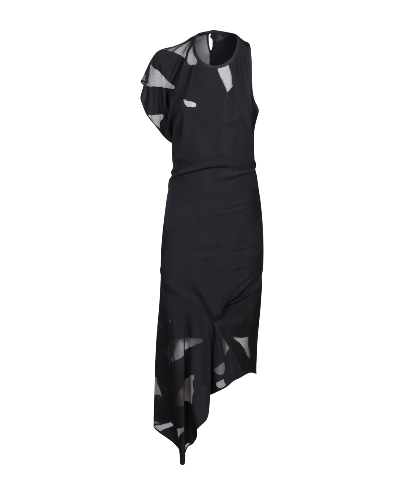 IRO Black Asymmetric Midi Dress - Black