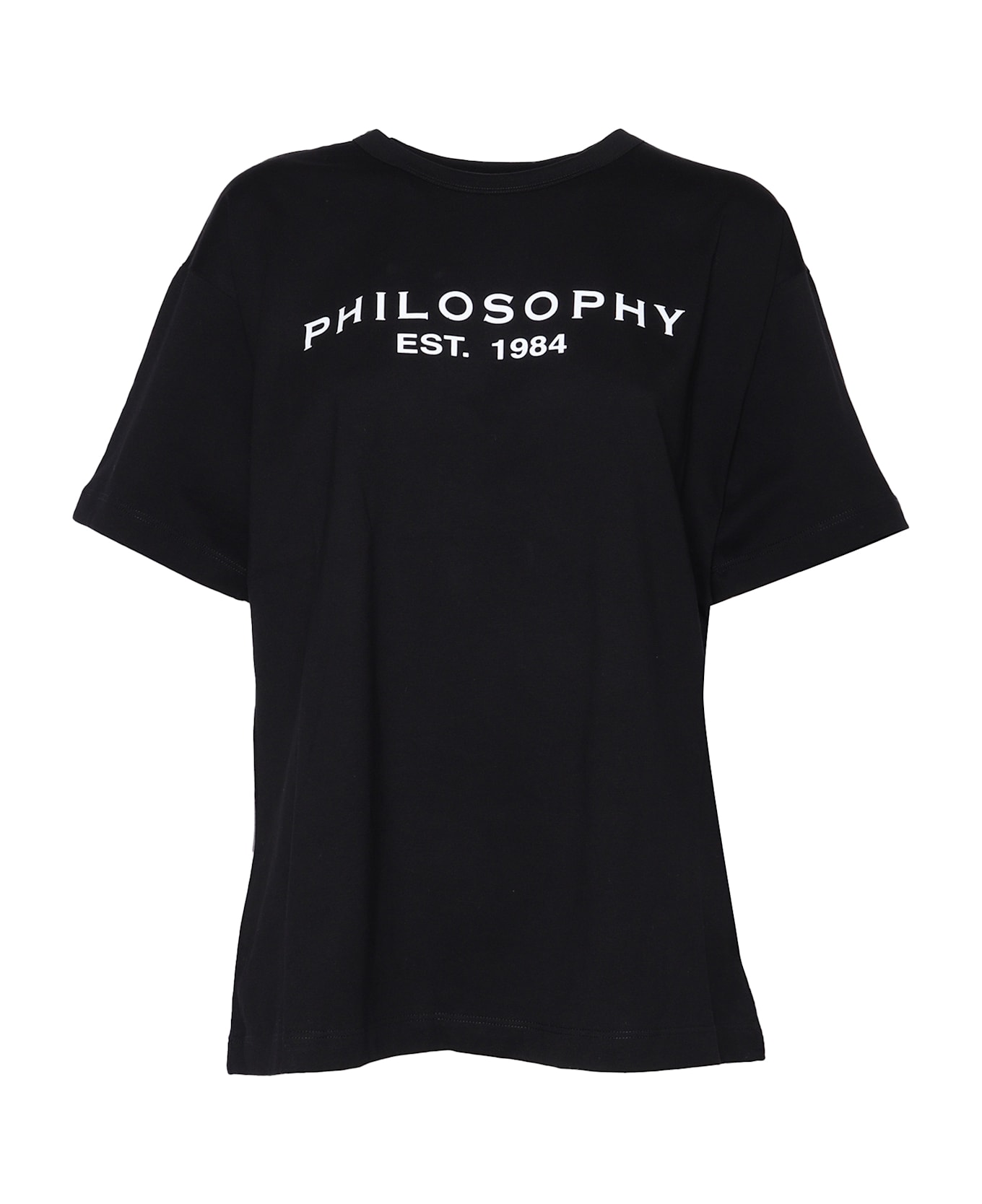 Philosophy di Lorenzo Serafini Black T-shirt With Logo - BLACK