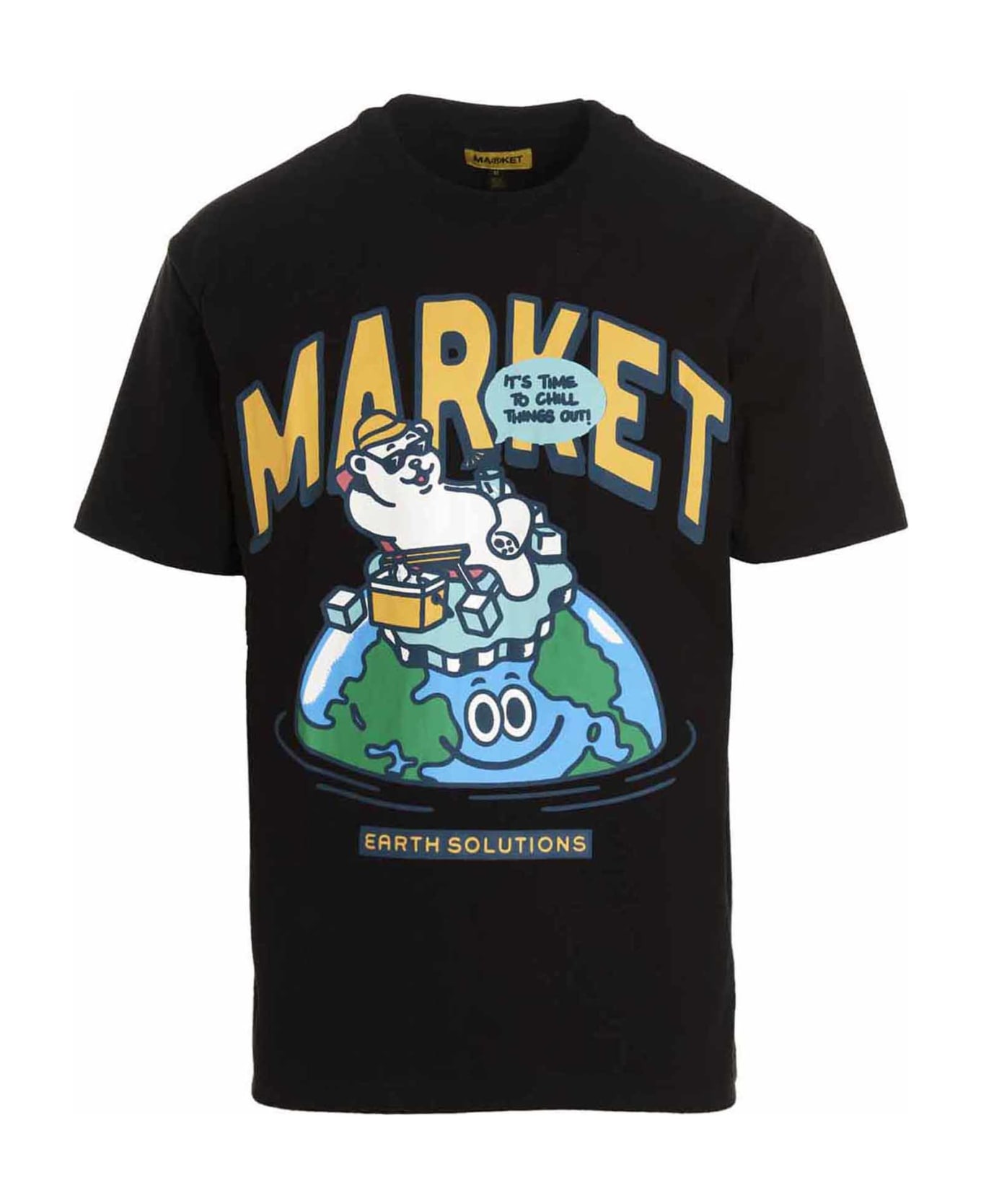 Market T-shirt 'time To Chill Out' - Black  