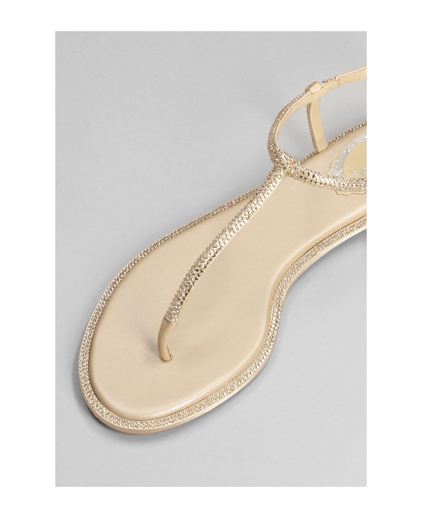 René Caovilla Renè Caovilla Diana Embellished Thong Sandals - Marrone