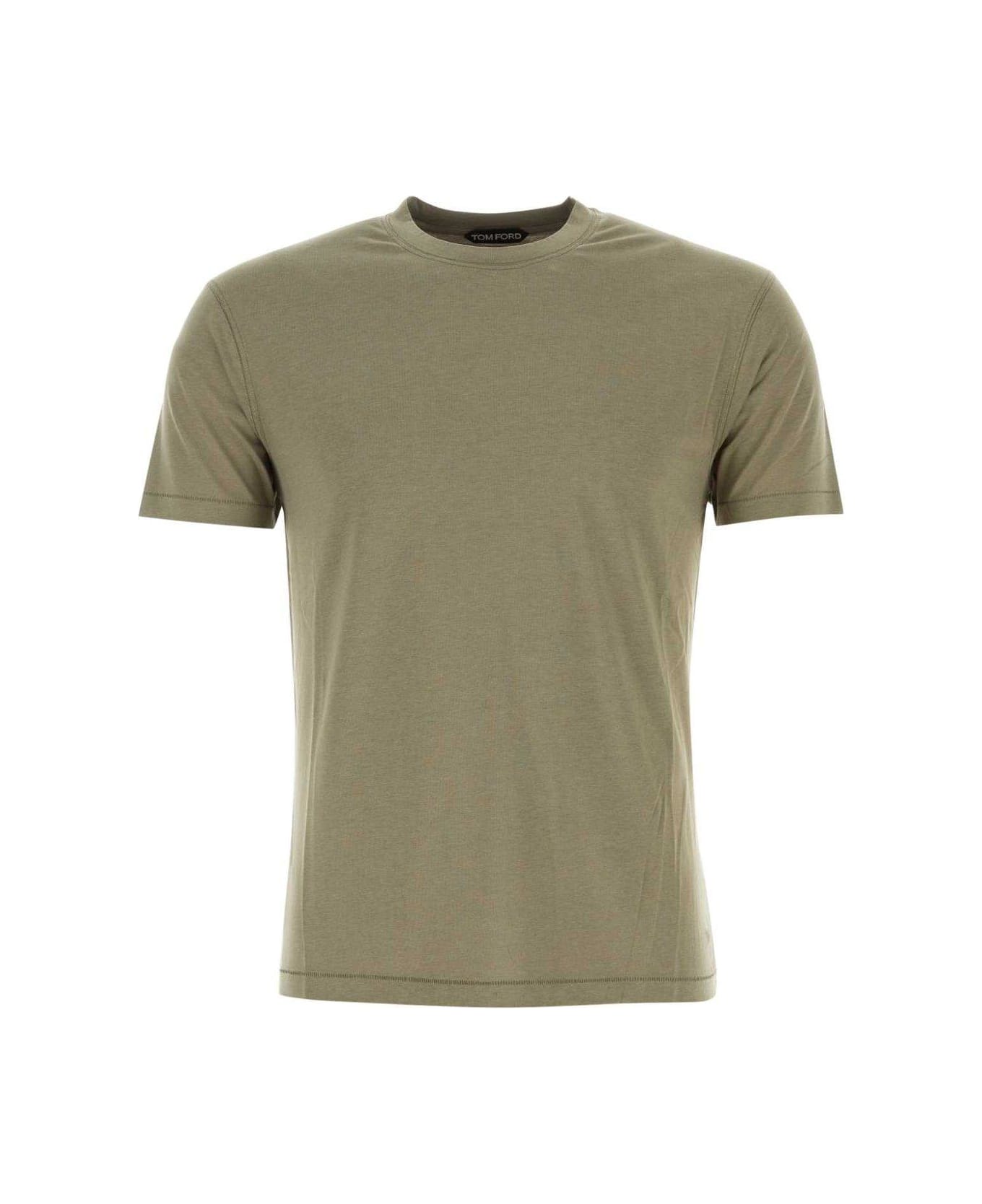 Tom Ford Crewneck Short-sleeved T-shirt - GREEN