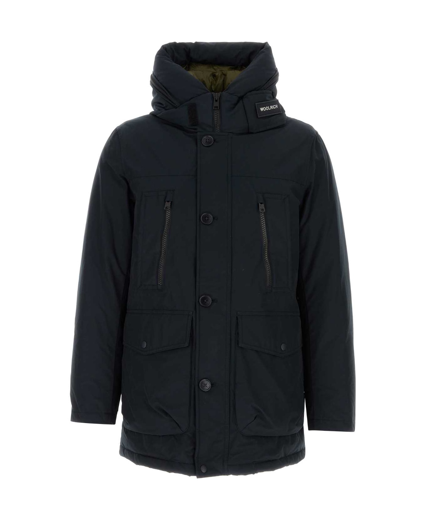 Woolrich Midnight Blue Cotton Blend Down Jacket - MELBLU
