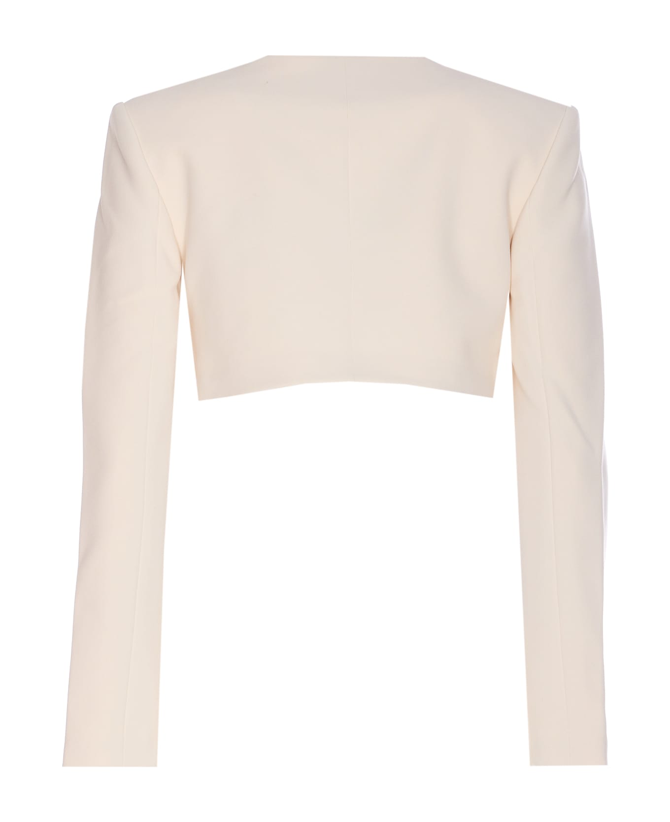 self-portrait 3d Sequin Cropped Jacket - White