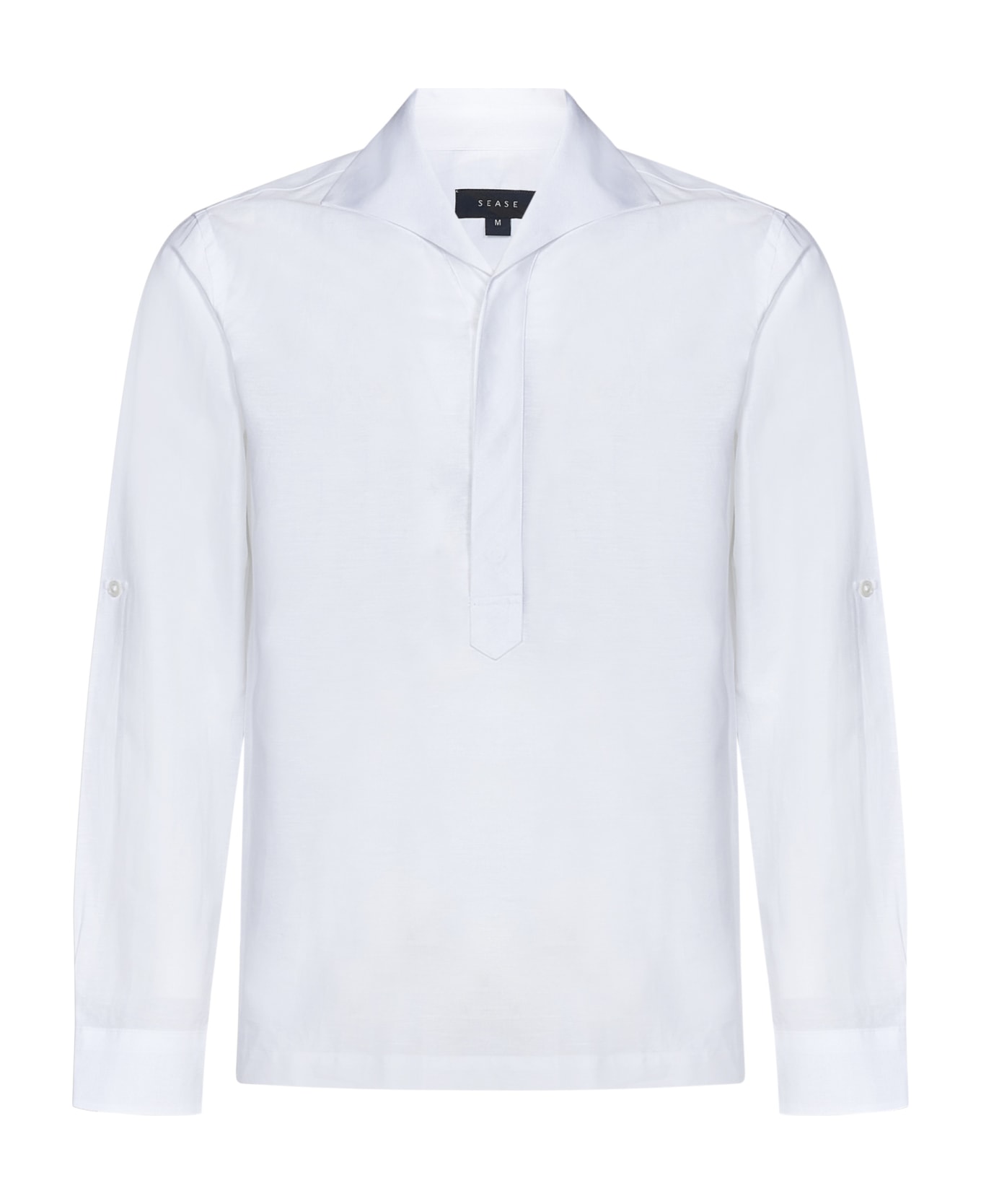 Sease Half Button Shirt - White