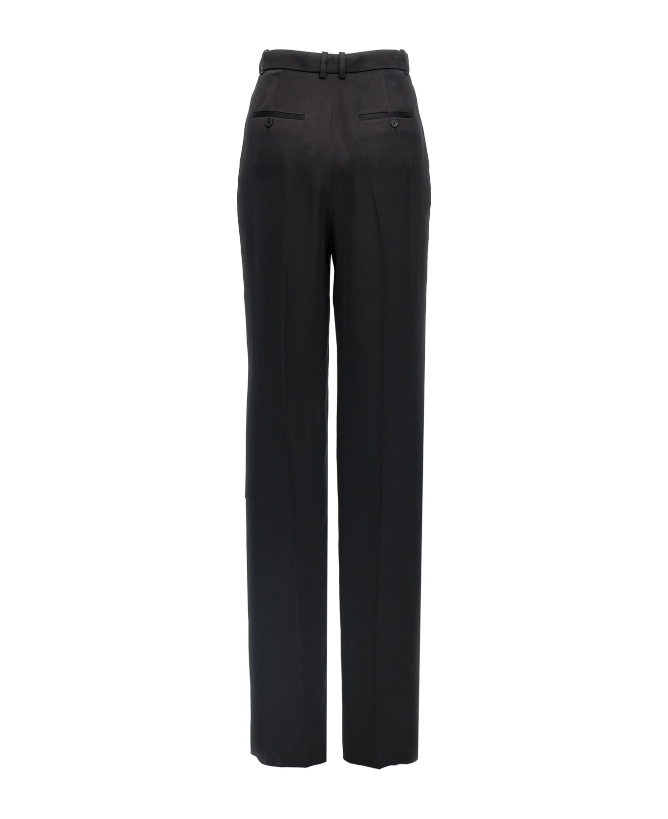 Saint Laurent Satin Pants - Black