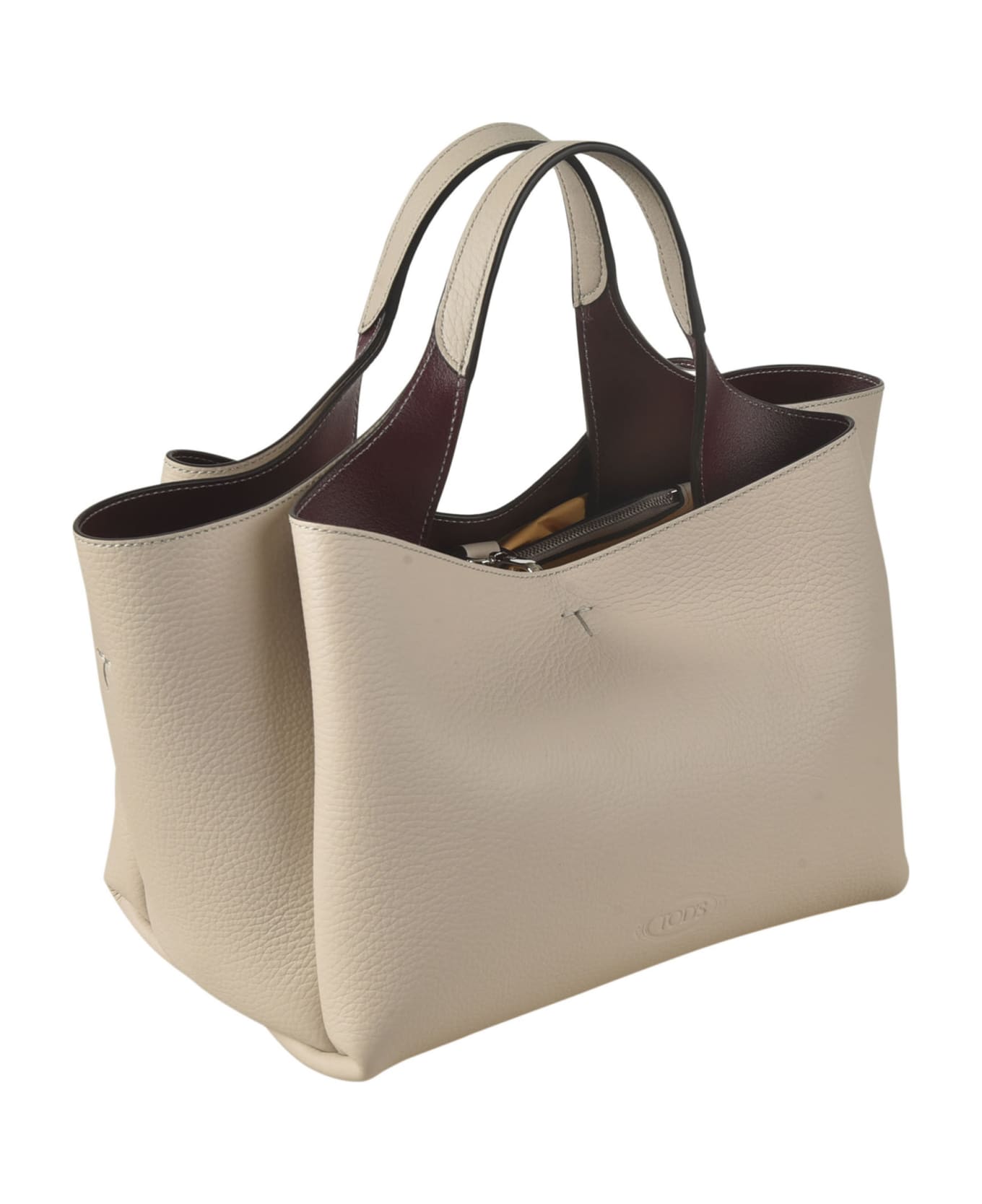 Tod's Logo Stamp Top Handle Tote - Grey トートバッグ