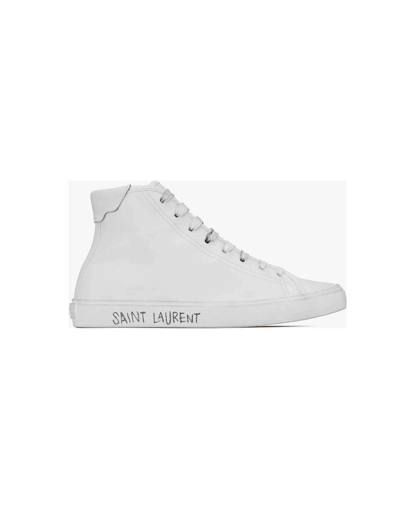 Saint Laurent Malibu White Sneakers - White