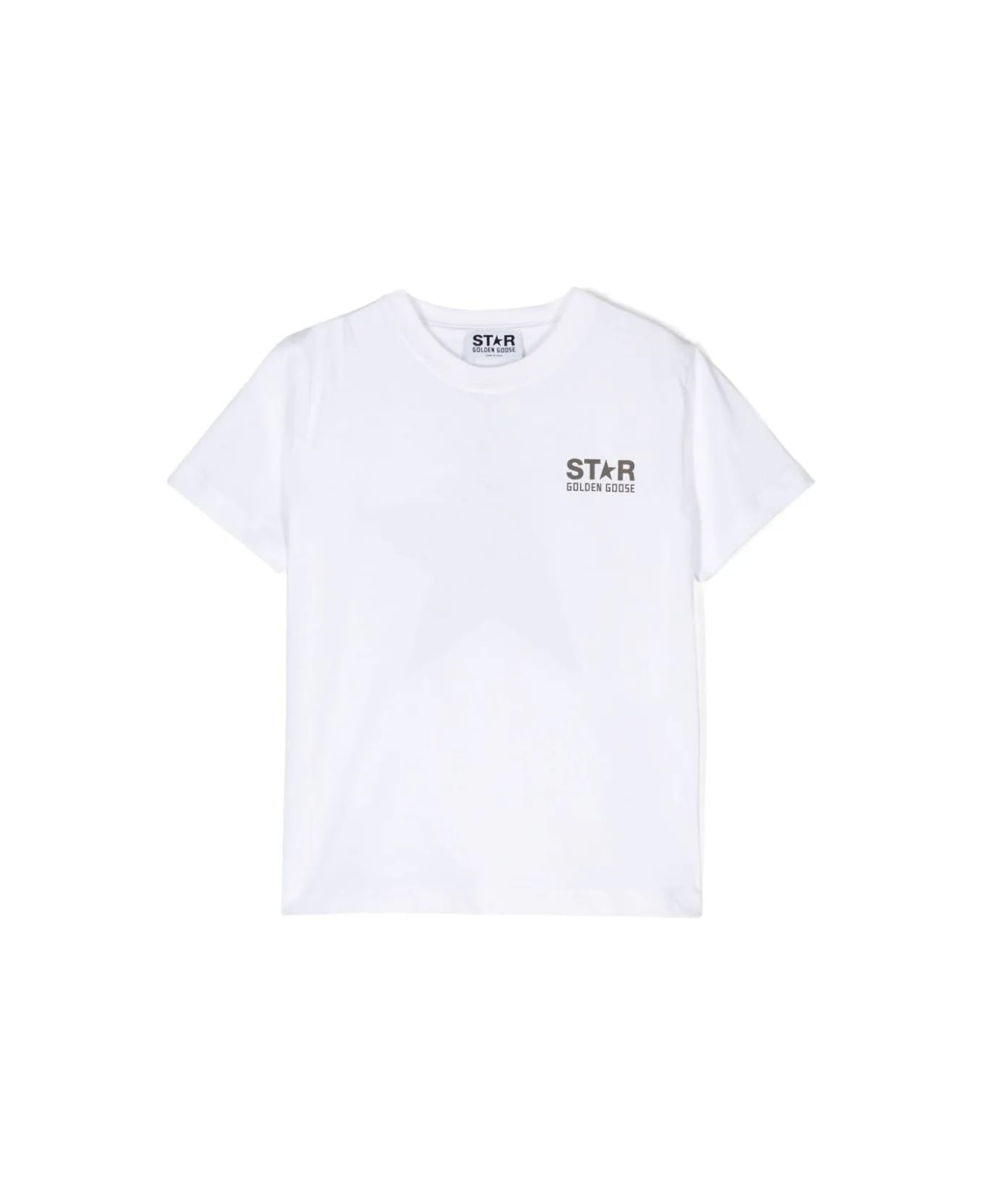 Golden Goose T-shirt Con Stampa - White