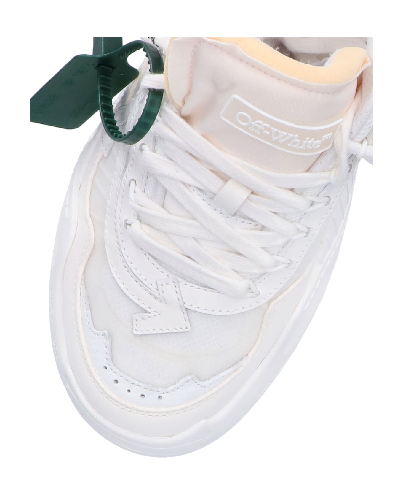 Off-White Odsy 1000 Sneakers In White Leather And Fabric Blend - White White スニーカー