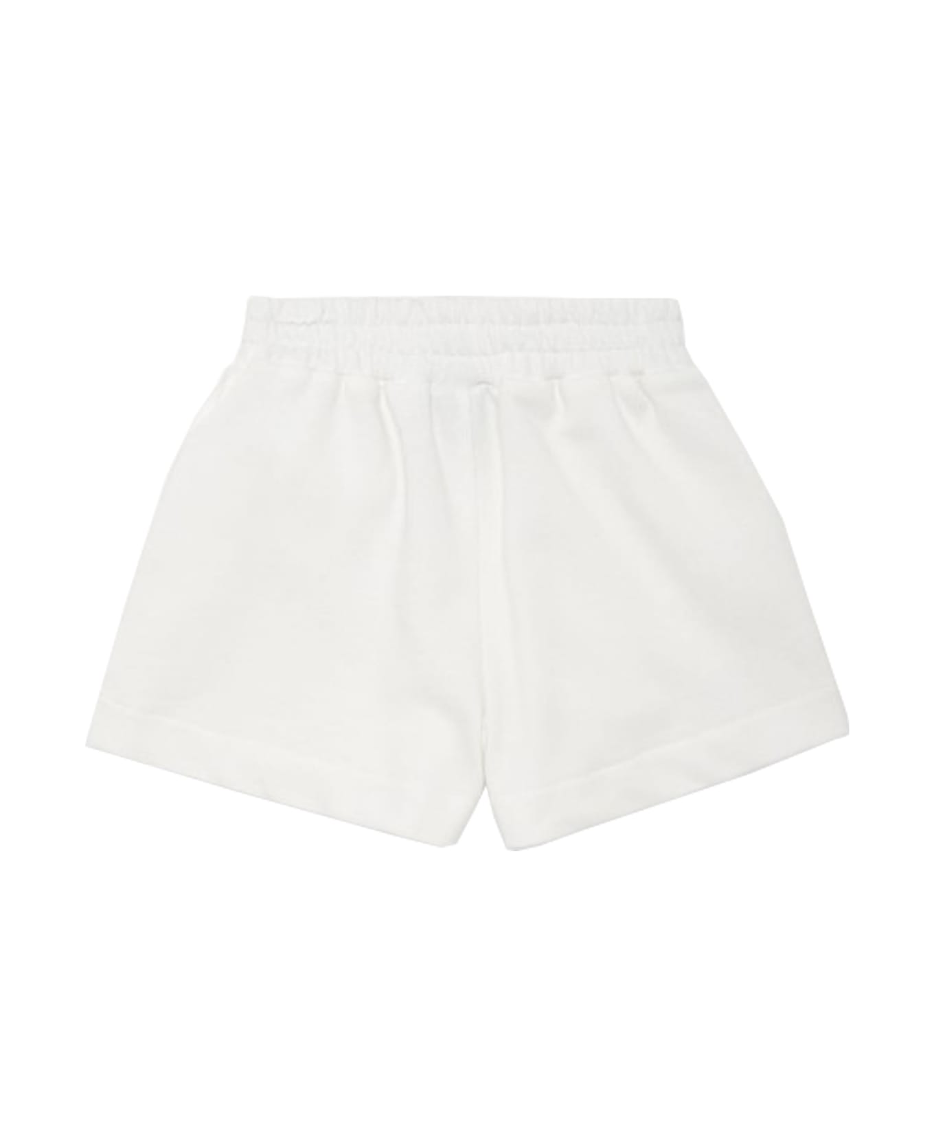 Fendi Junior Shorts In White Sweatshirt - White ボトムス