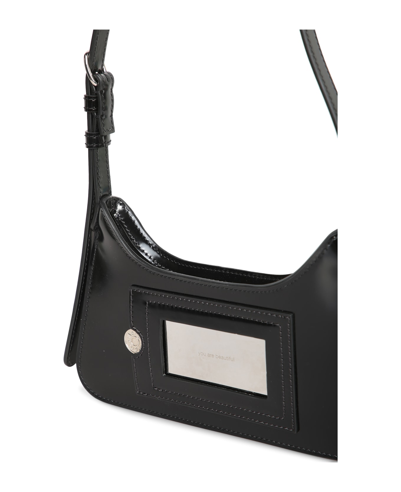 Acne Studios Platt Micro Patent Black Bag - Black