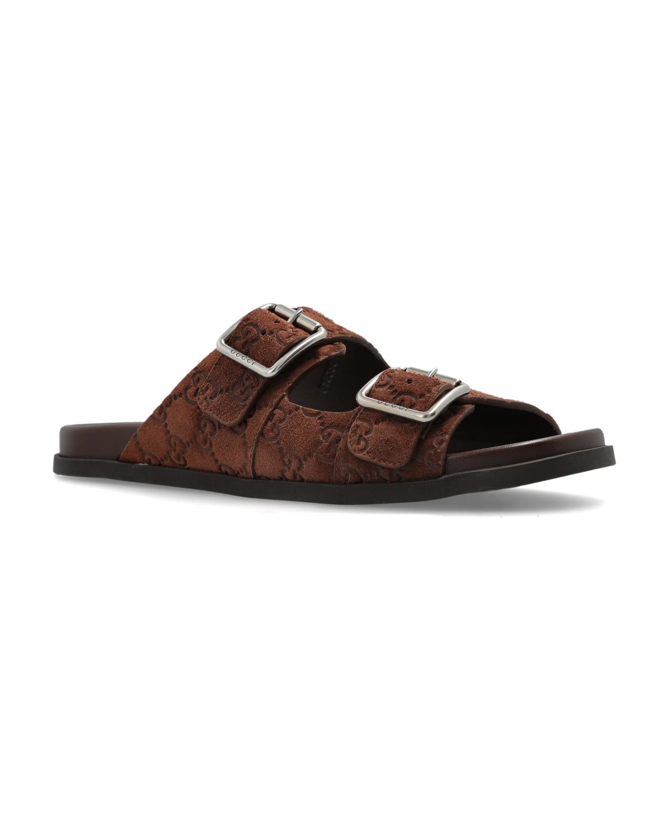 Gucci Suede Slides - BROWN