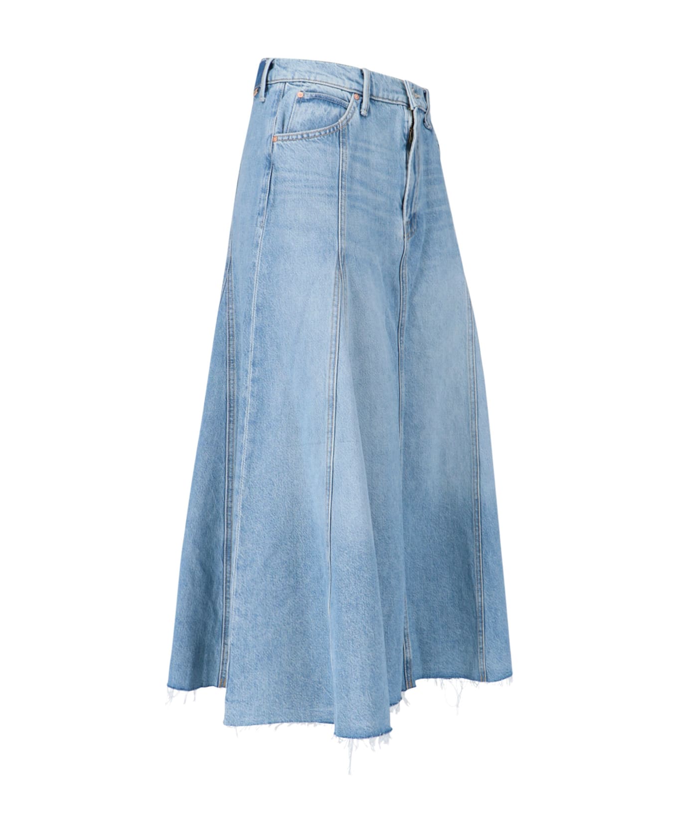 Mother 'full Swing' Midi Skirt - Light Blue スカート