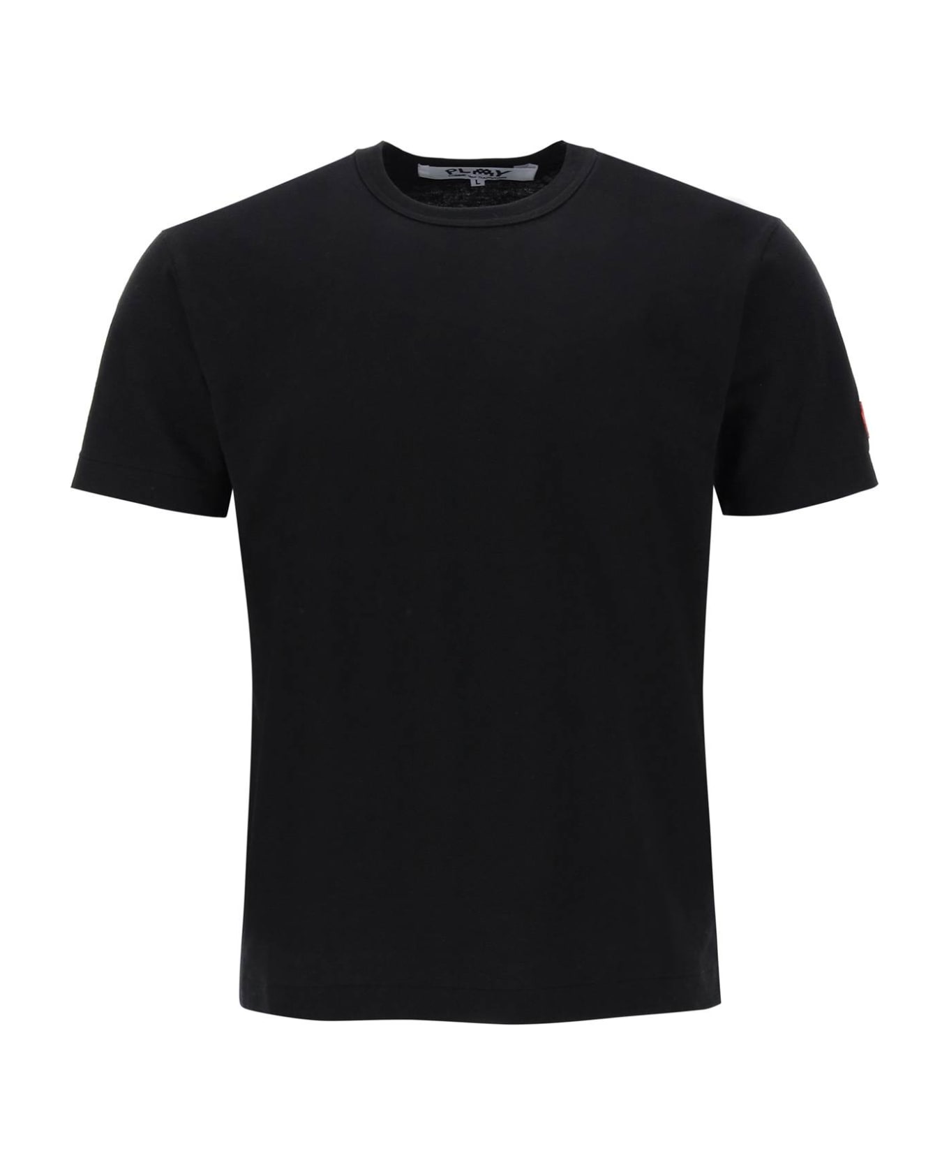 Comme des Garçons Shirt Boy T-shirt With Pixel Patch - Black