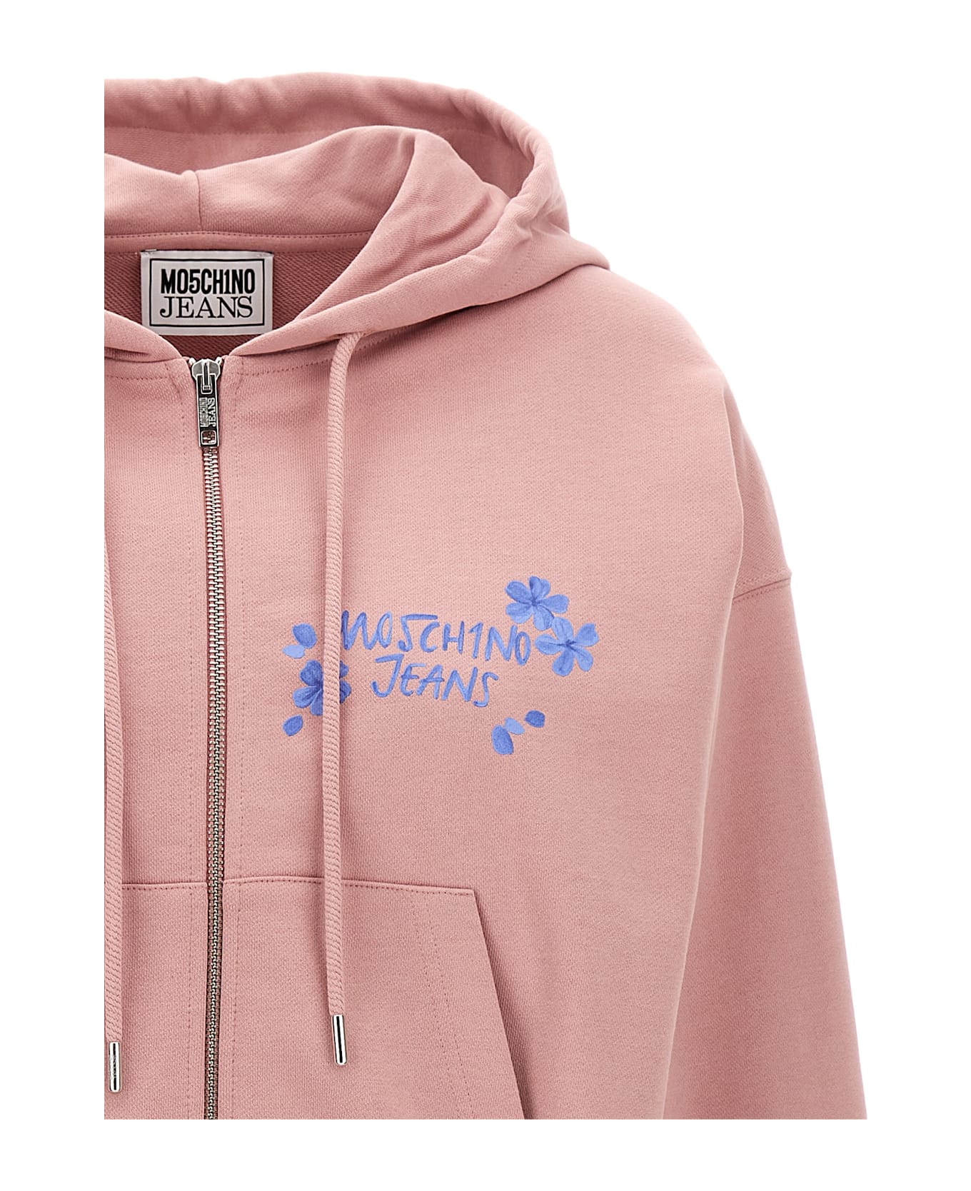 M05CH1N0 Jeans Hoodie - Pink