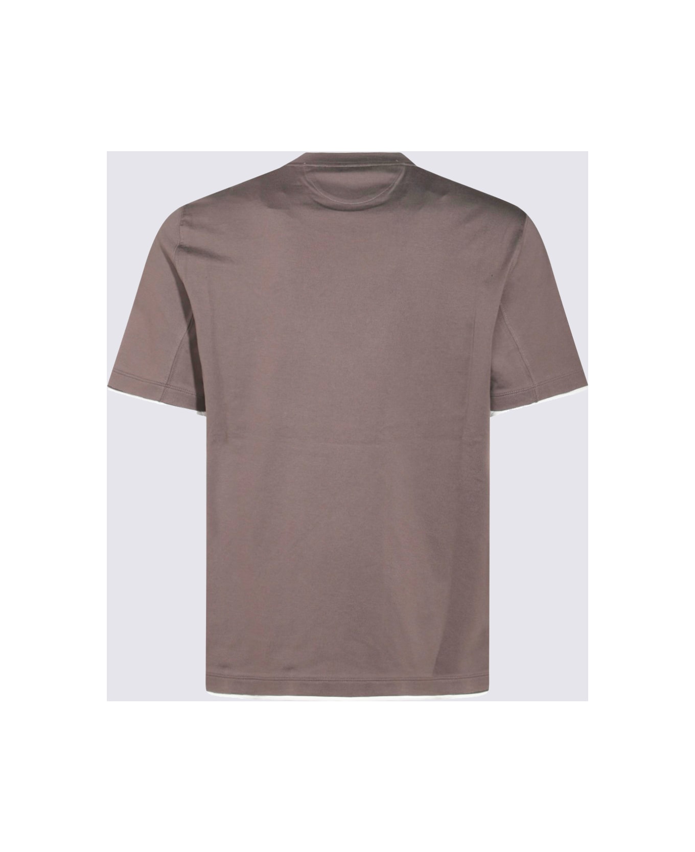 Brunello Cucinelli Beige Cotton T-shirt - Fango