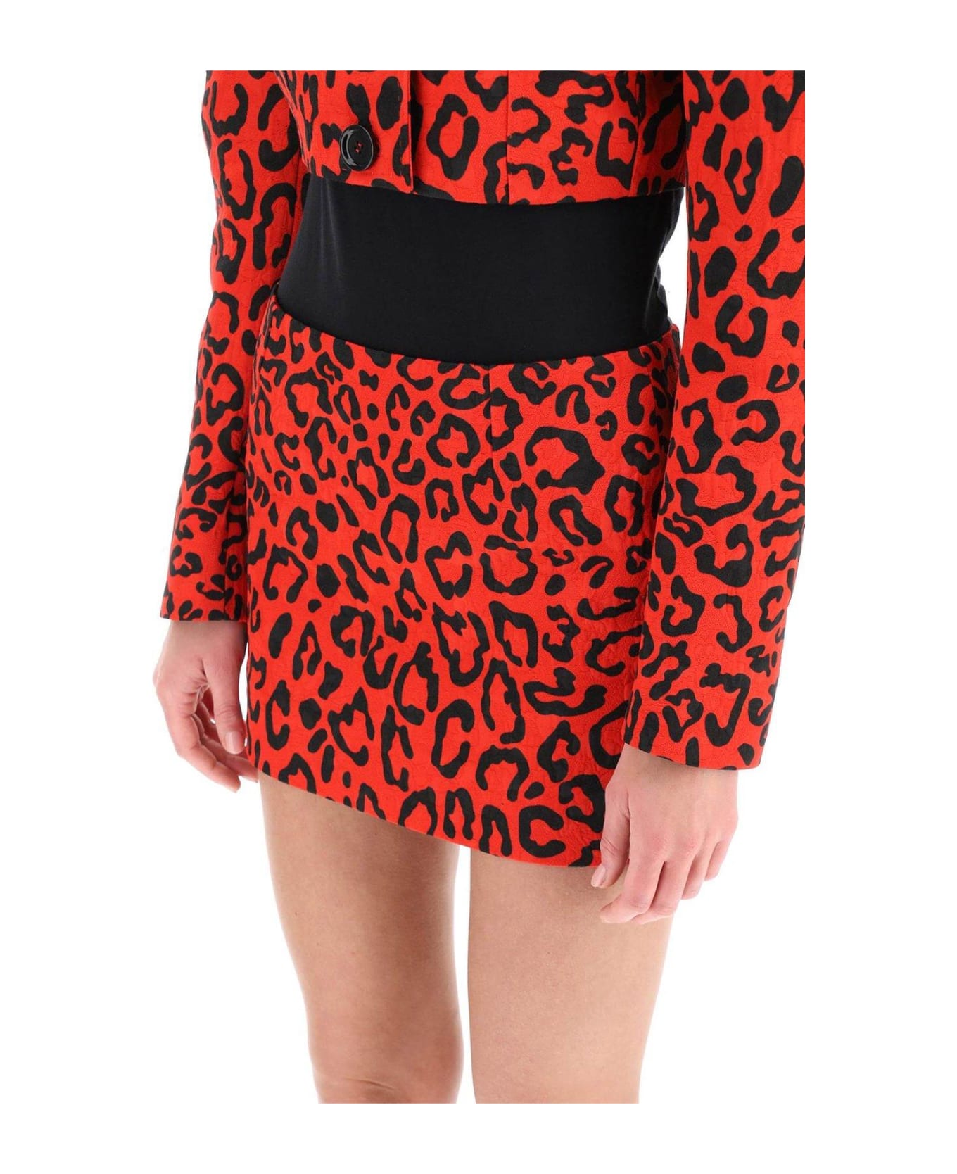 Dolce & Gabbana Leopard Printed High Waist Mini Skirt - Шарф dolce&gabbana оригинал