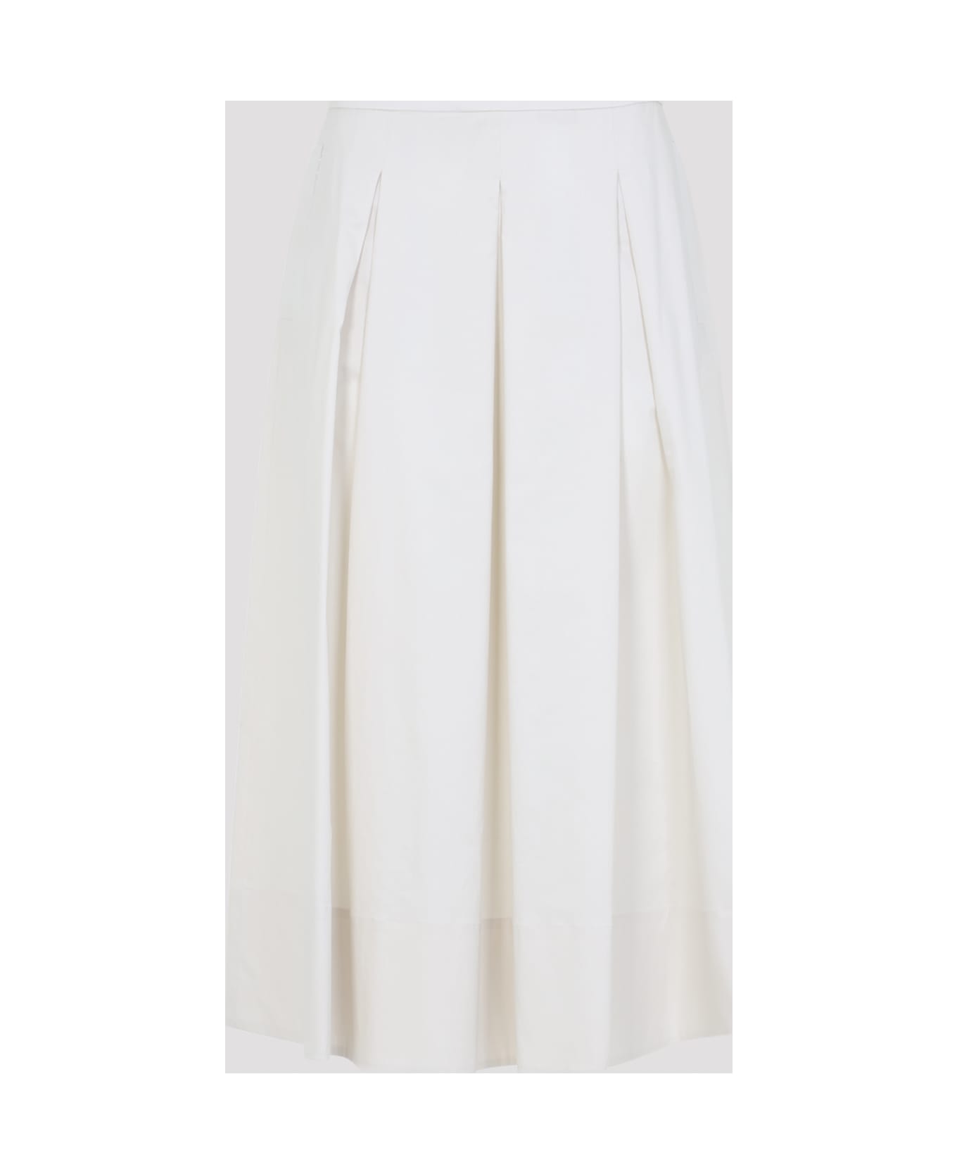 Peserico Cotton Midi Skirt - Beige Betulla