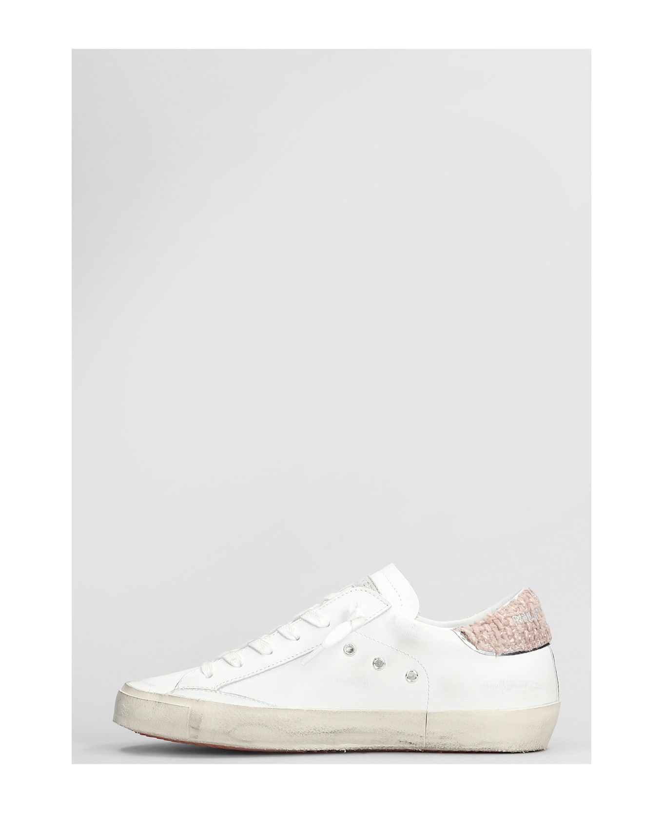 Philippe Model Prsx Low Sneakers In White Leather - white