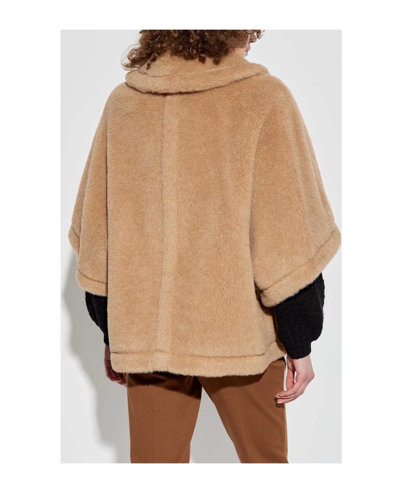 Max Mara Fur Poncho Tenebre - Beige
