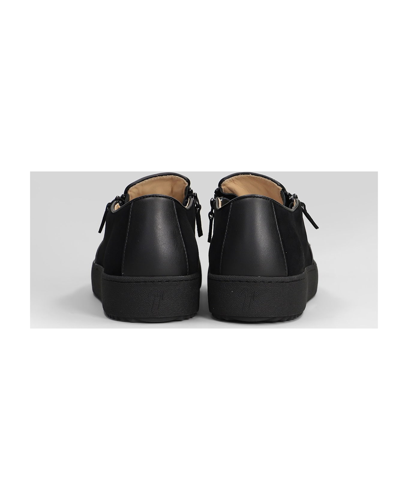 Giuseppe Zanotti Logoball Sneakers In Black Suede - black