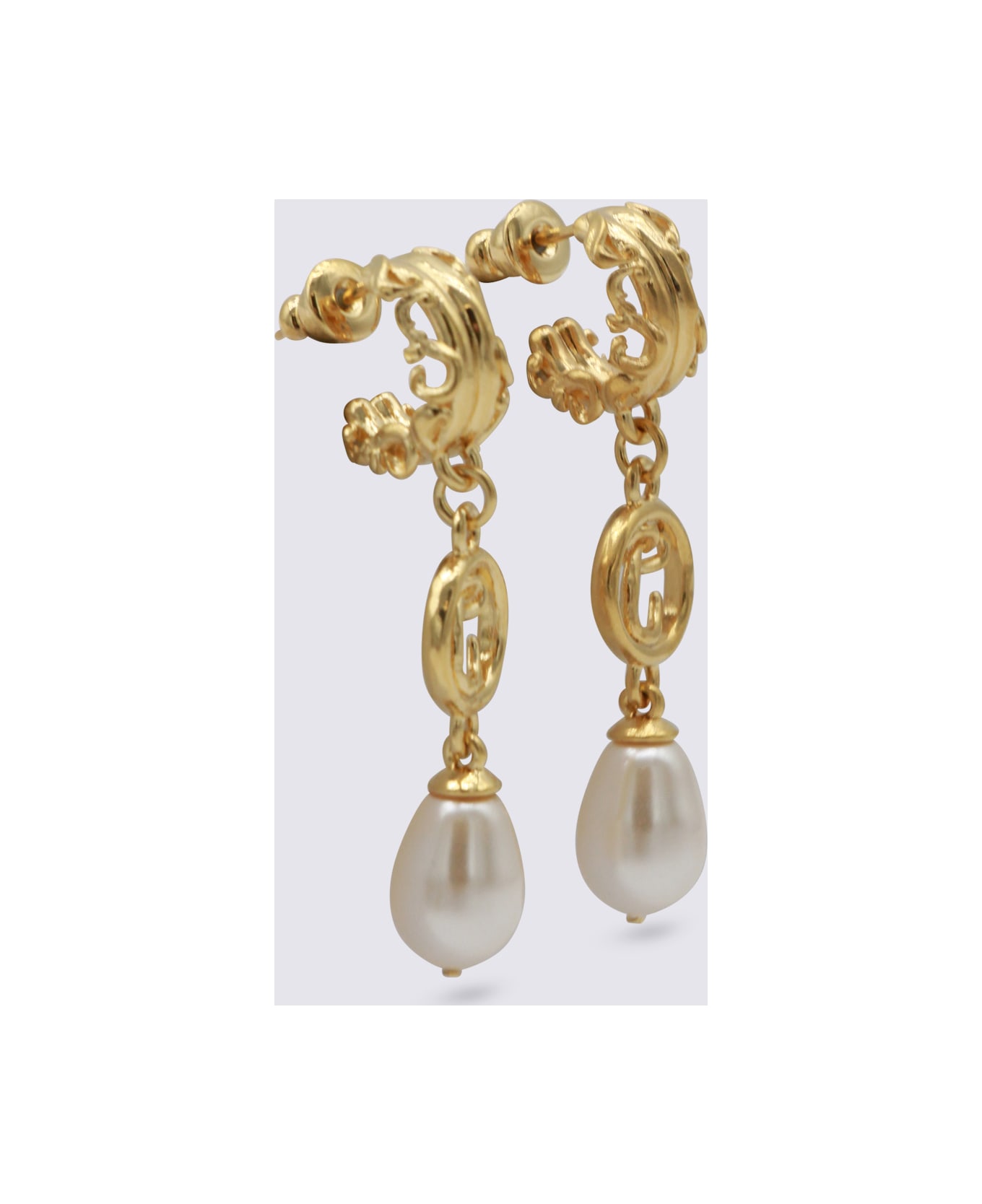 Chloé Gold And Pearly Brass Earrings - GOLD/PEARLY