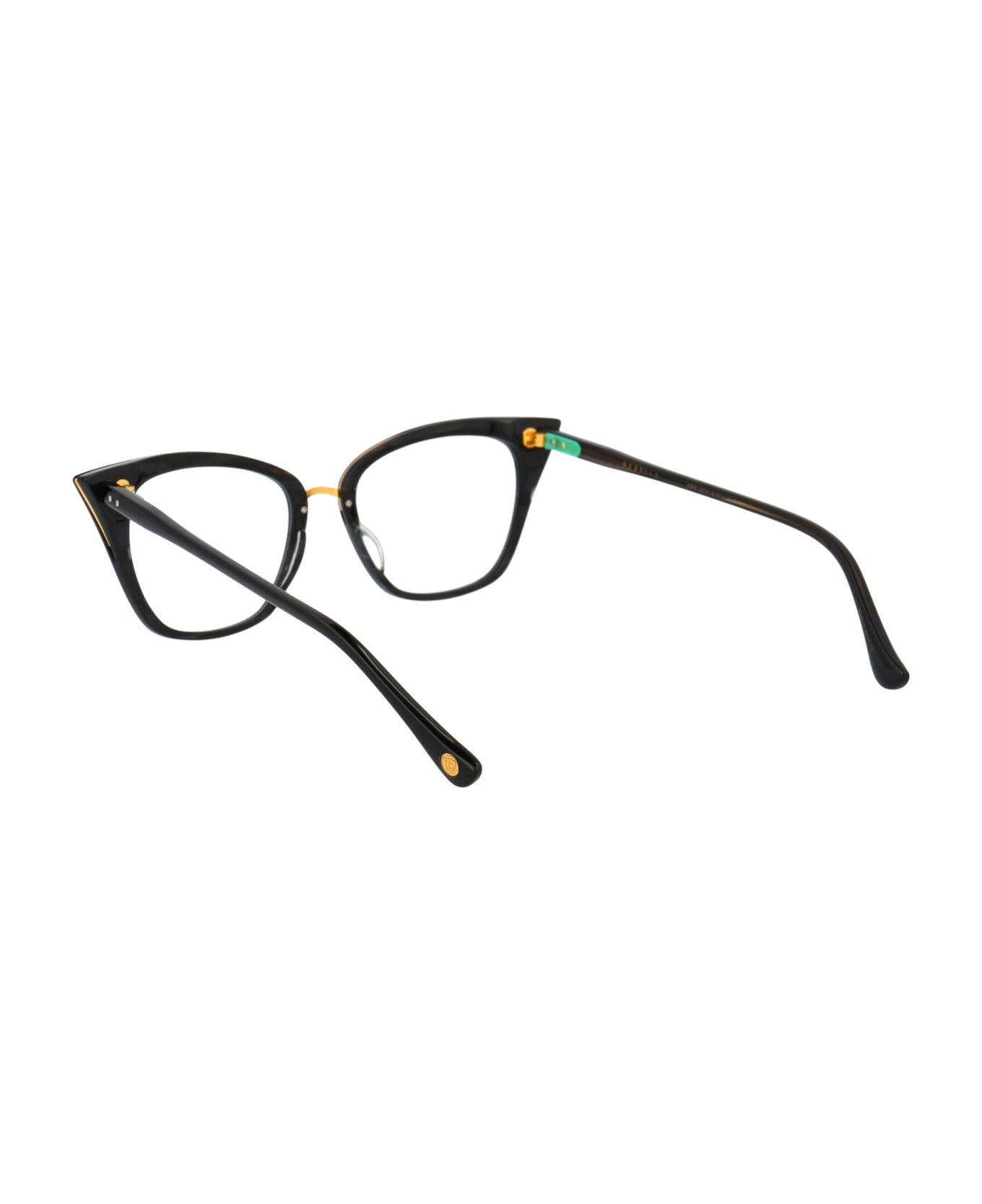 Dita Rebella Glasses - BLACK-BLACK SWIRL-18K GOLD