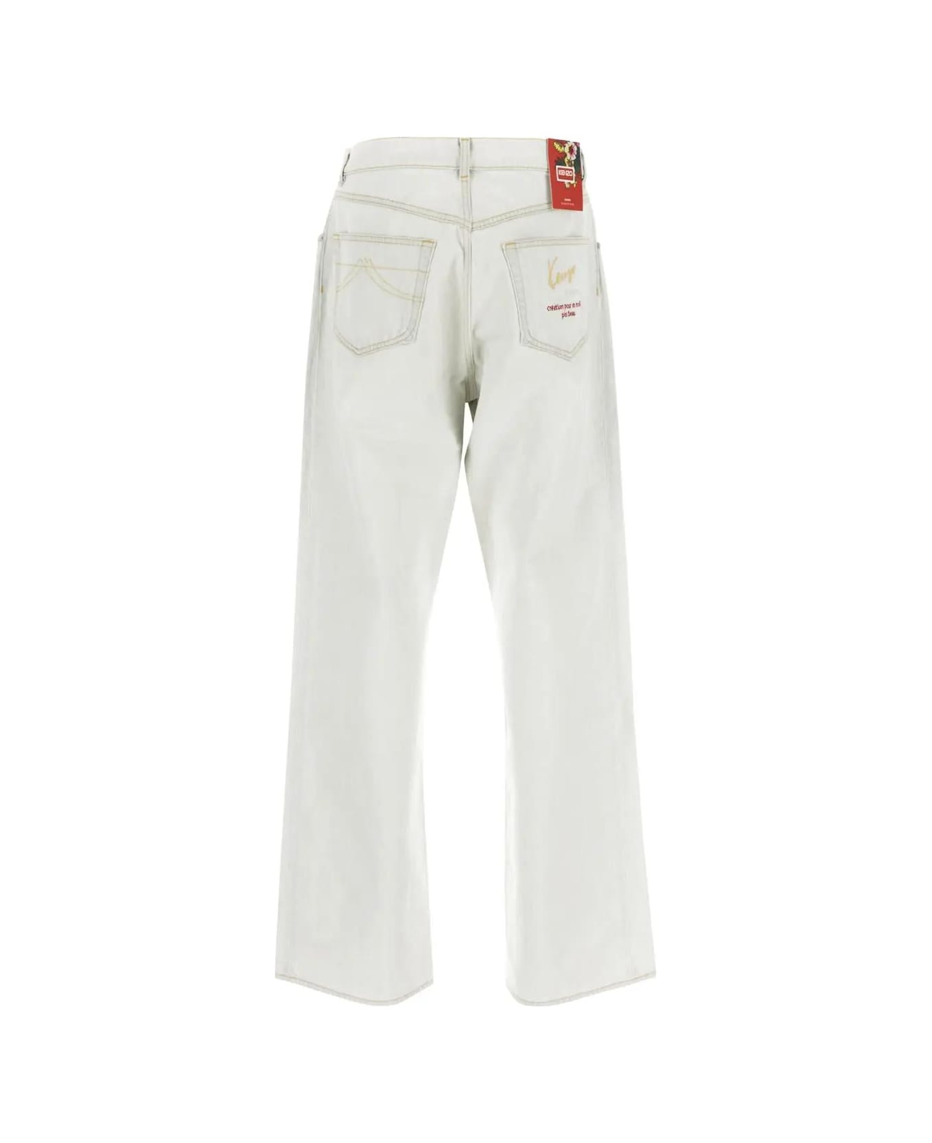 Kenzo Bleached Suisen Relaxed Jeans - BLEACHED DENIM