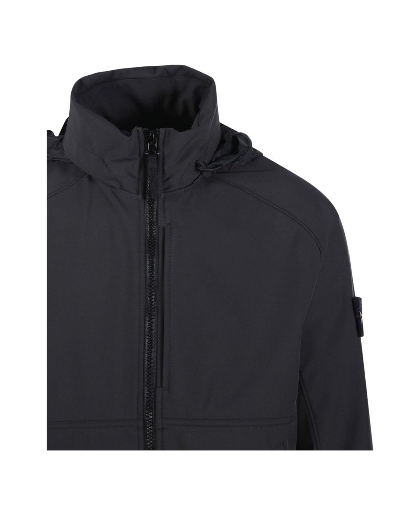 Stone Island High-neck Zipped Jacket - Antracite