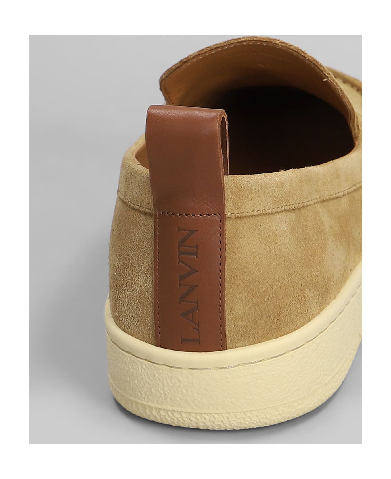 Lanvin Sneakers In Camel Suede - Camel