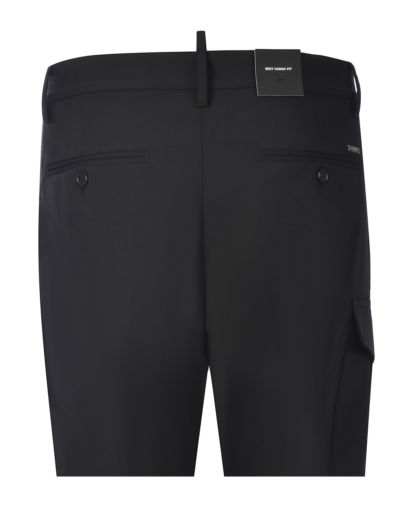 Dsquared2 Trousers Dsquared2 "sexy Cargo" Made Of Wool - Black