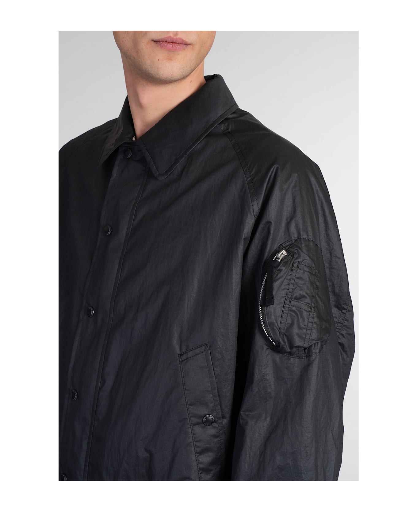 Comme des Garçons Homme Casual Jacket In Black Cotton - black