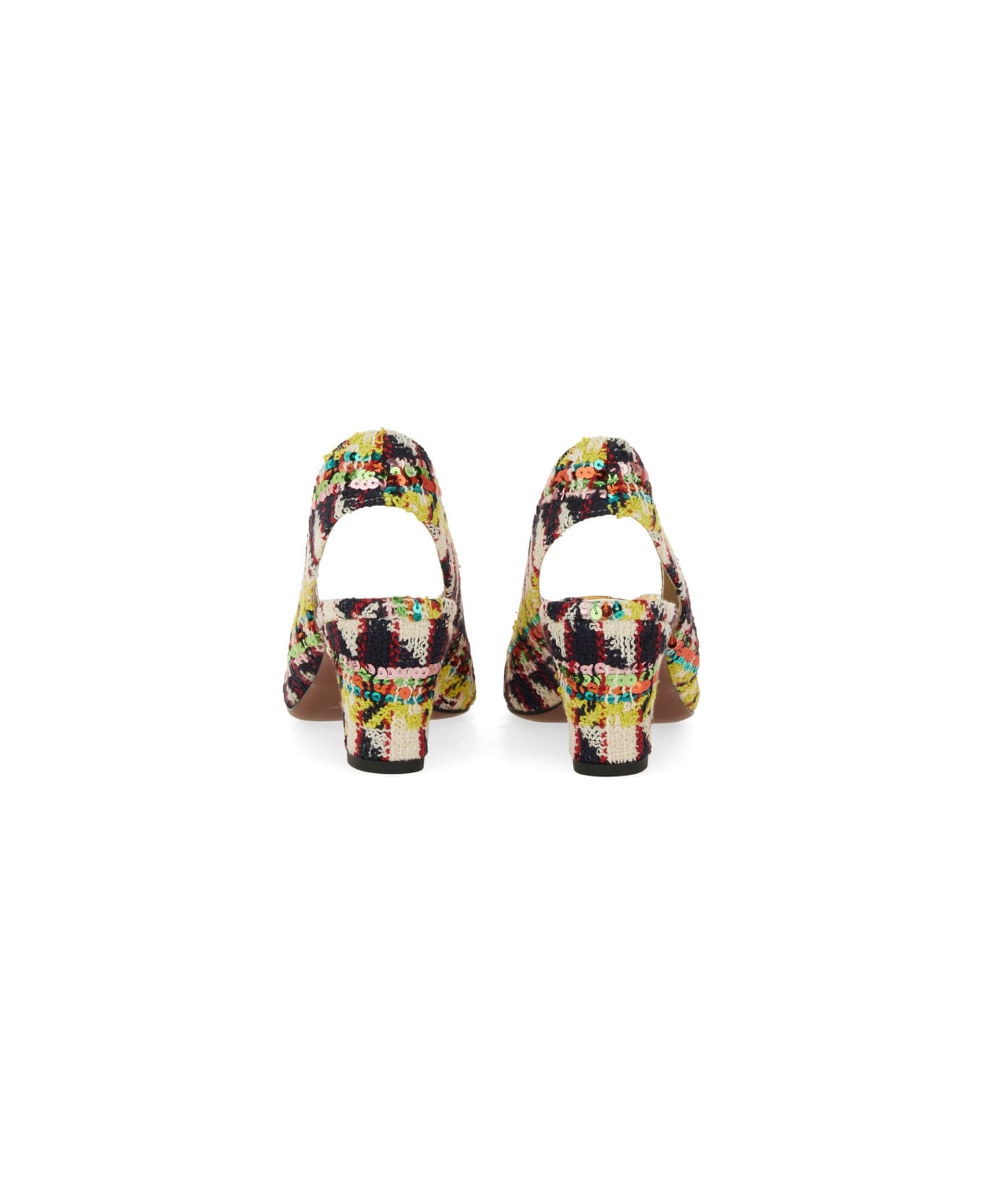 Valentino Garavani Tweed "adamantine" Slingback Pumps - MULTICOLOUR