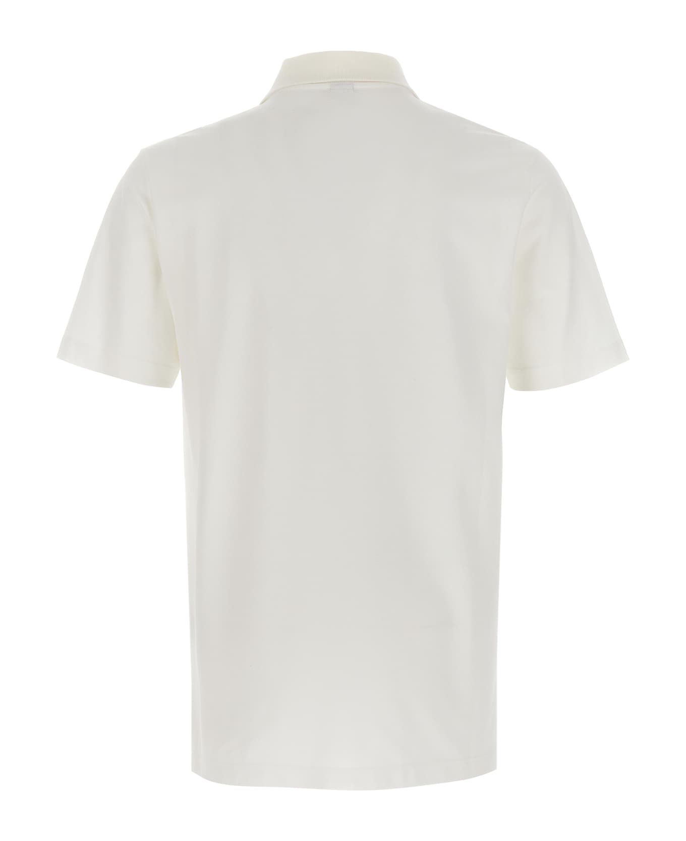 Berluti 
leather Tab
 Polo Shirt - White