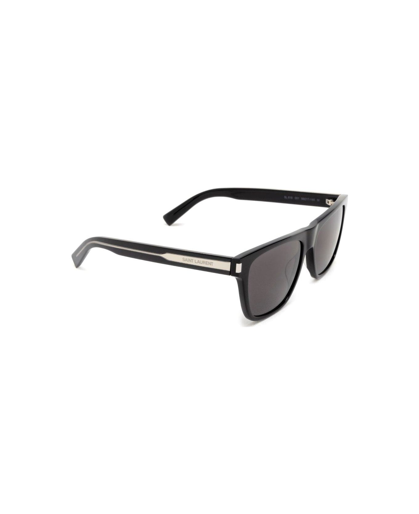 Saint Laurent Eyewear Square Frame Sunglasses Sunglasses - 001 BLACK CRYSTAL BLACK
