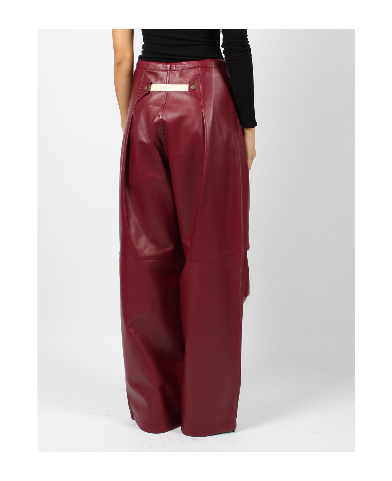 DARKPARK Daisy Plonge Nappa Leather Military Trousers - Pink & Purple