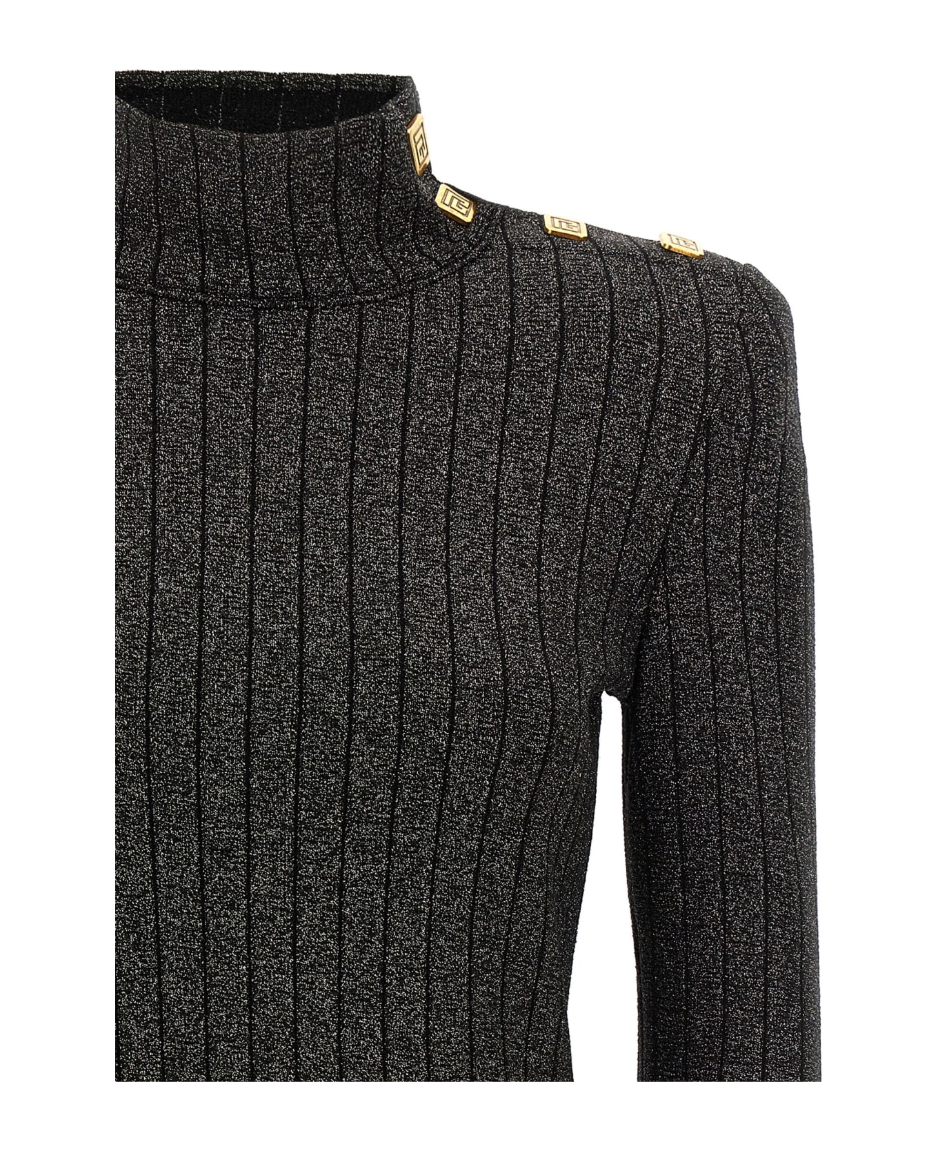 Balmain Lurex Sweater - Black