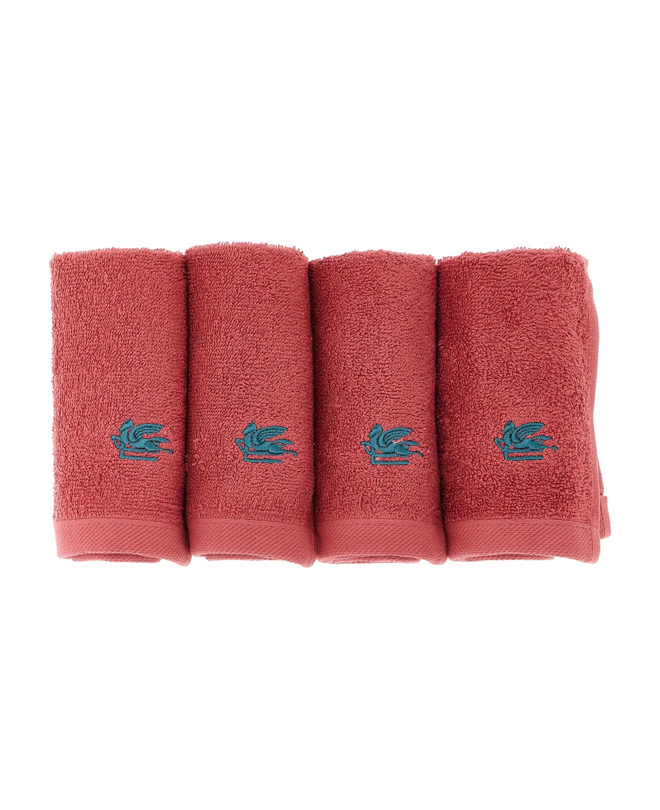 Etro Set Of 4 Washbasins + 'giano' Basket - Red